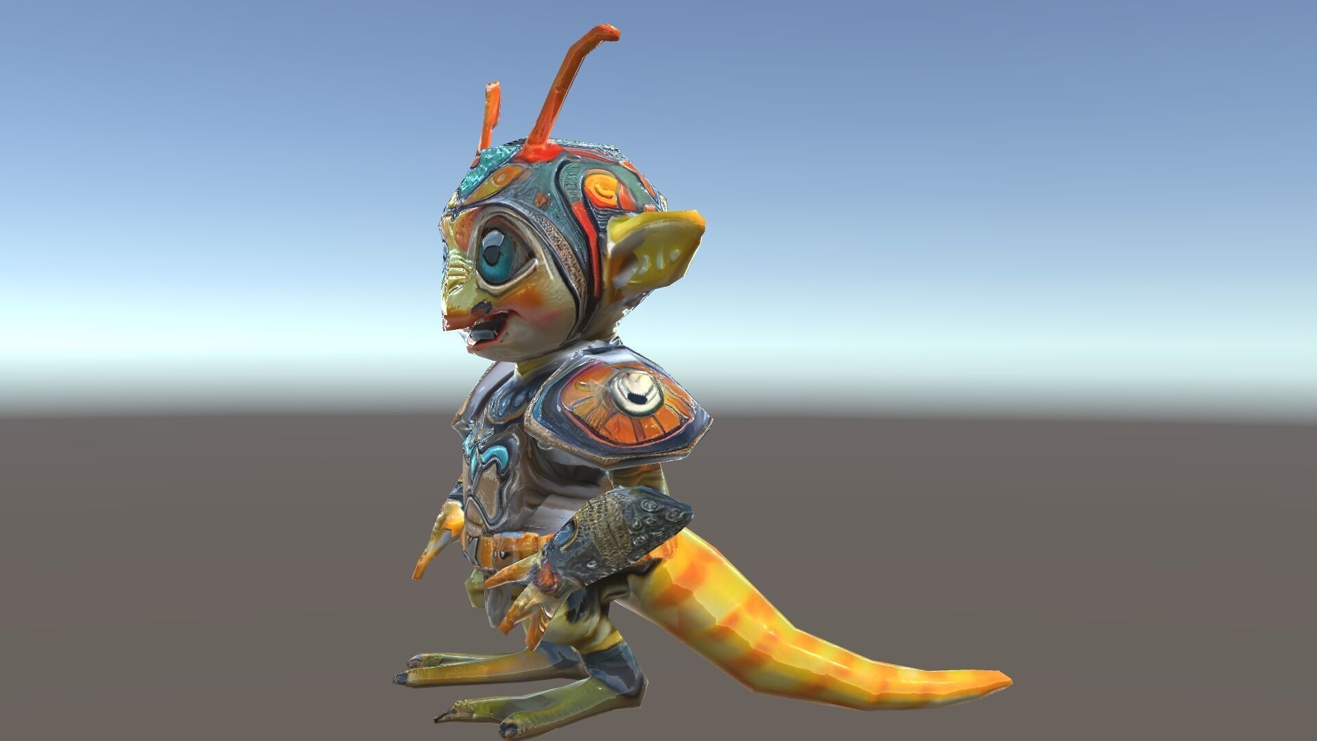 Fantasy Creature Warrior Model Pack with Detailed Armor Low-poly 3D model_23