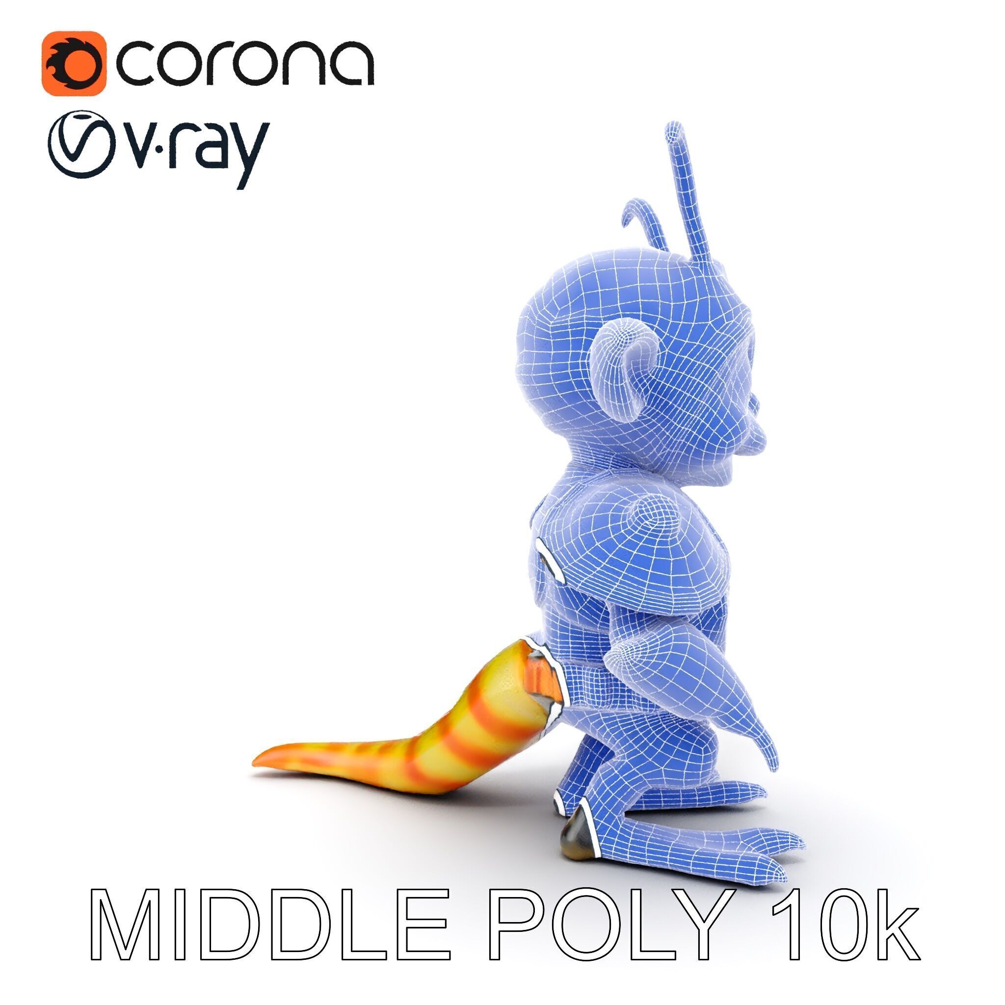 Fantasy Creature Warrior Model Pack with Detailed Armor Low-poly 3D model_22