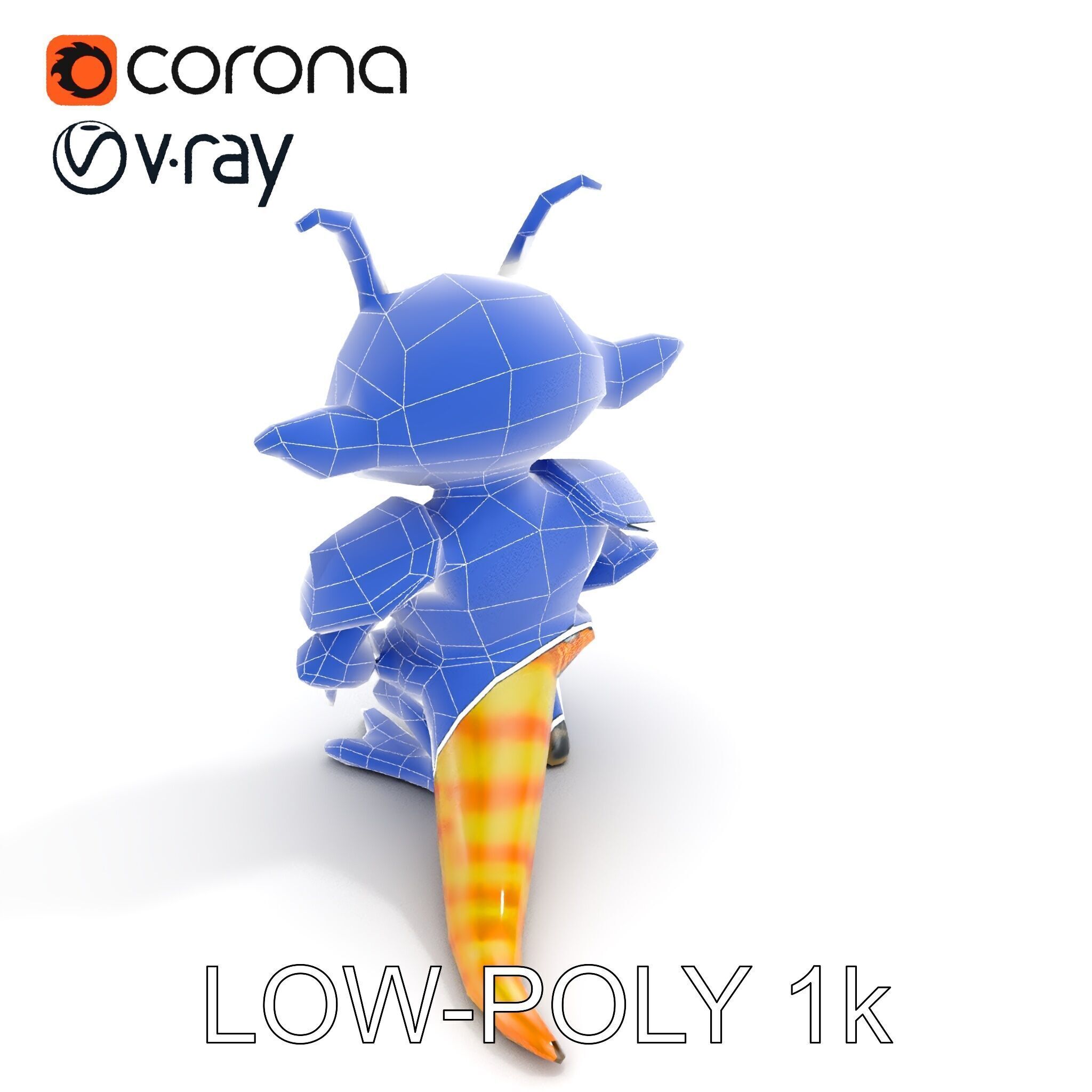 Fantasy Creature Warrior Model Pack with Detailed Armor Low-poly 3D model_18
