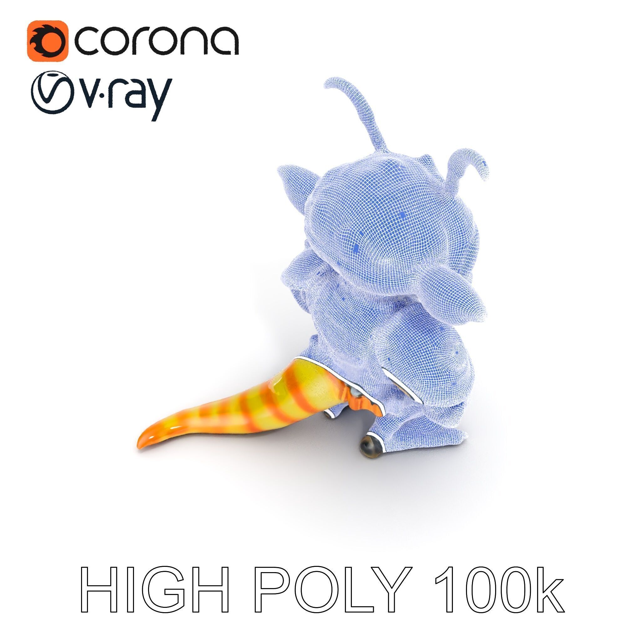 Fantasy Creature Warrior Model Pack with Detailed Armor Low-poly 3D model_29