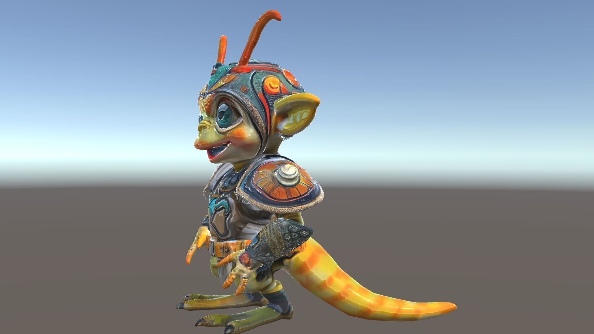 Fantasy Creature Warrior Model Pack with Detailed Armor Low-poly 3D model_14