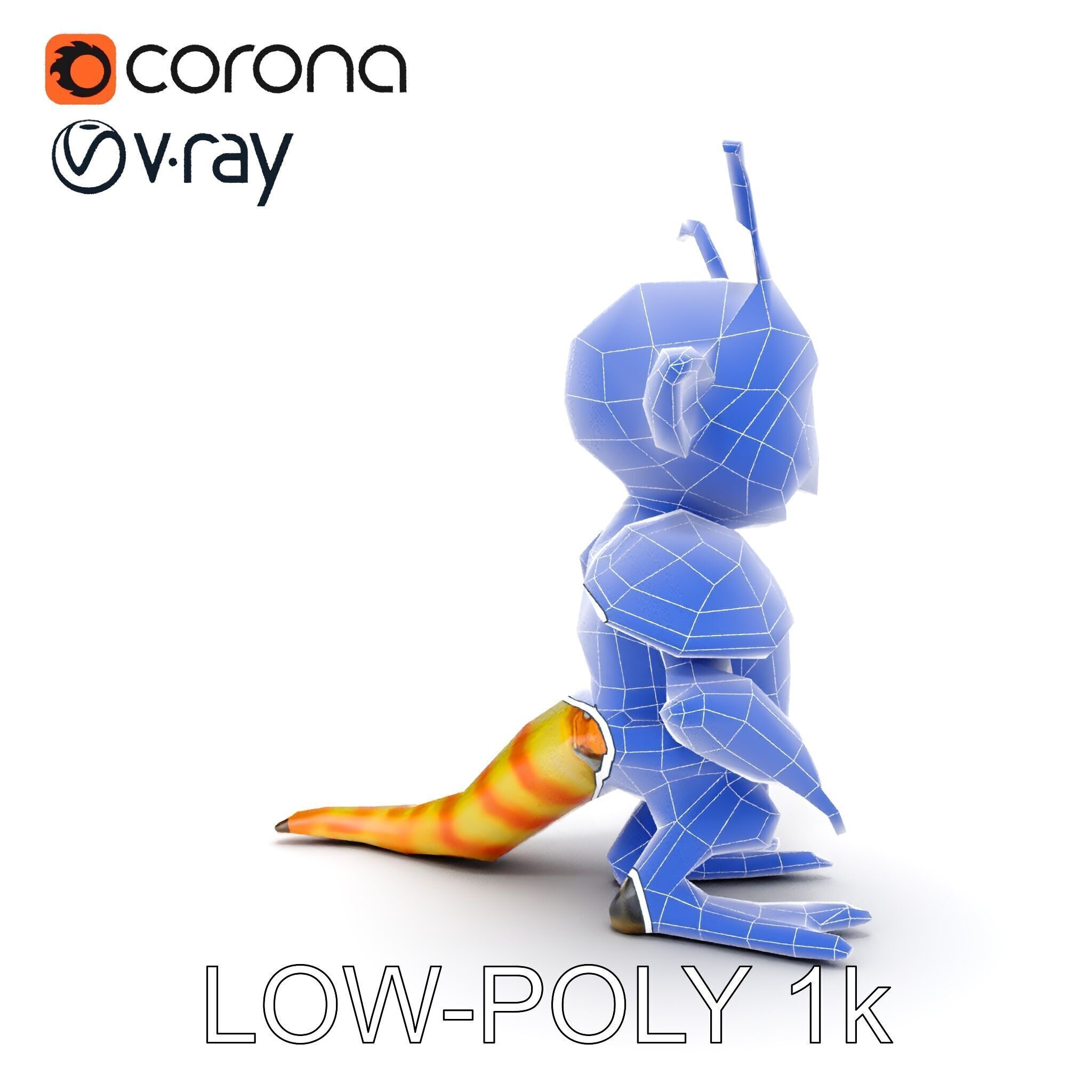 Fantasy Creature Warrior Model Pack with Detailed Armor Low-poly 3D model_13