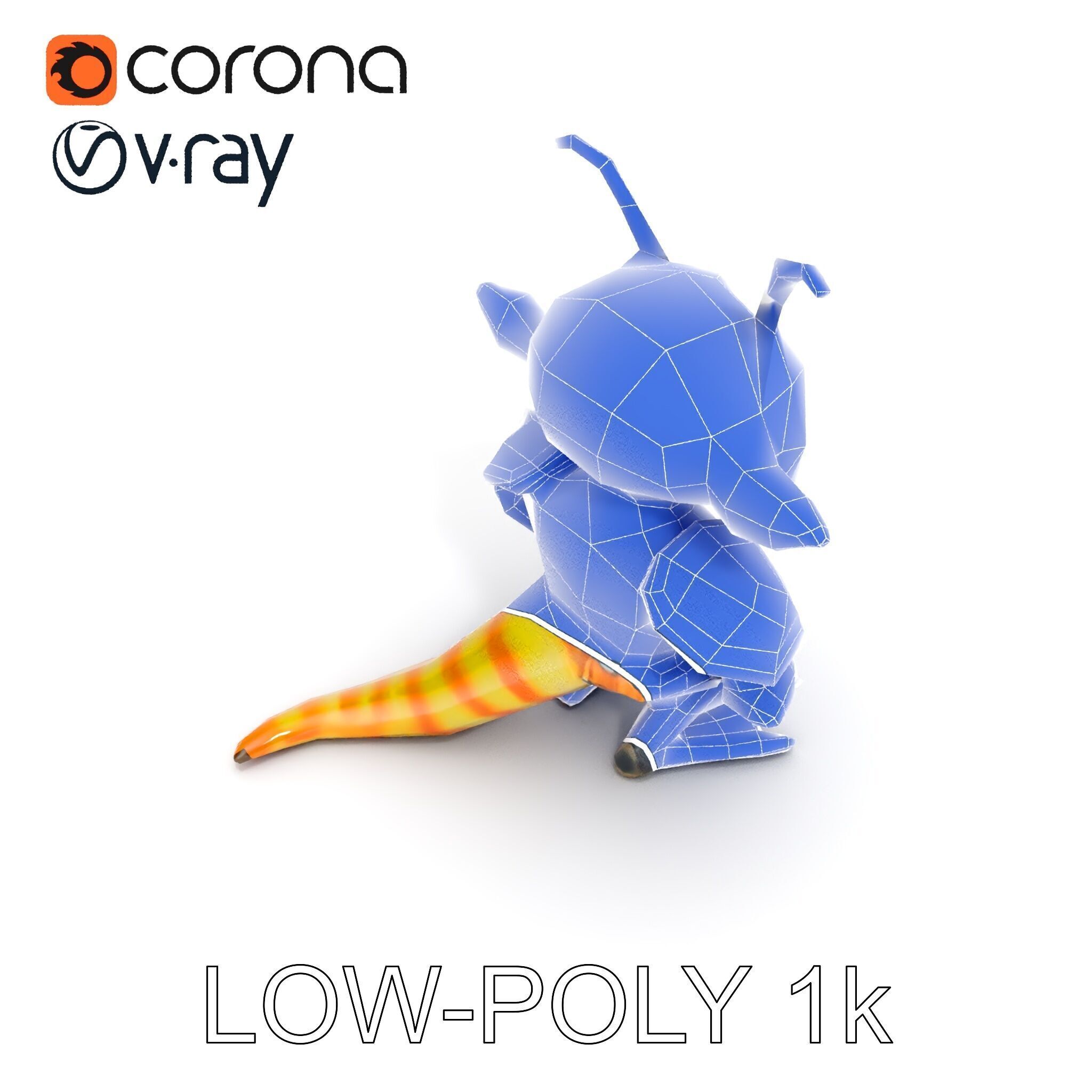 Fantasy Creature Warrior Model Pack with Detailed Armor Low-poly 3D model_15