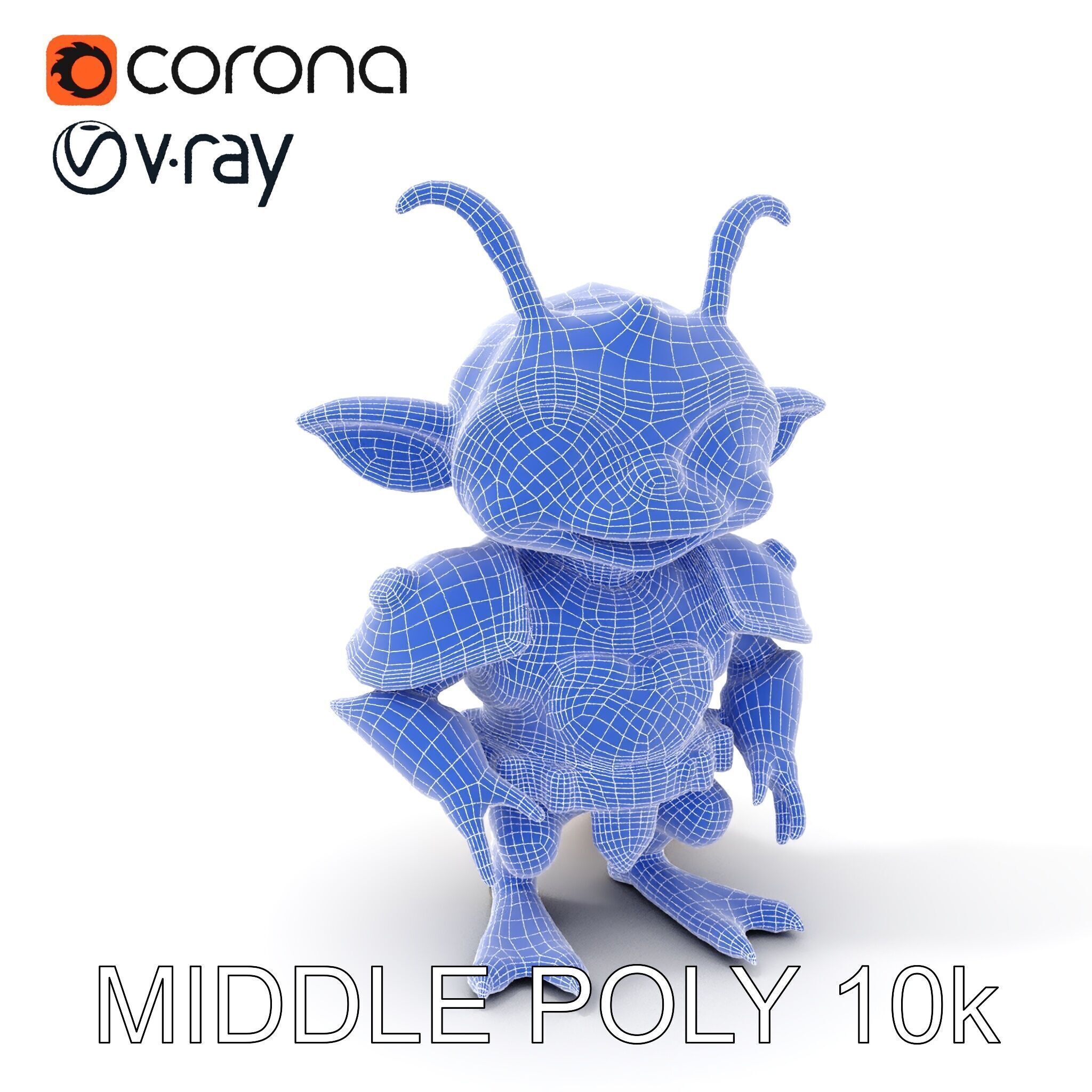 Fantasy Creature Warrior Model Pack with Detailed Armor Low-poly 3D model_17