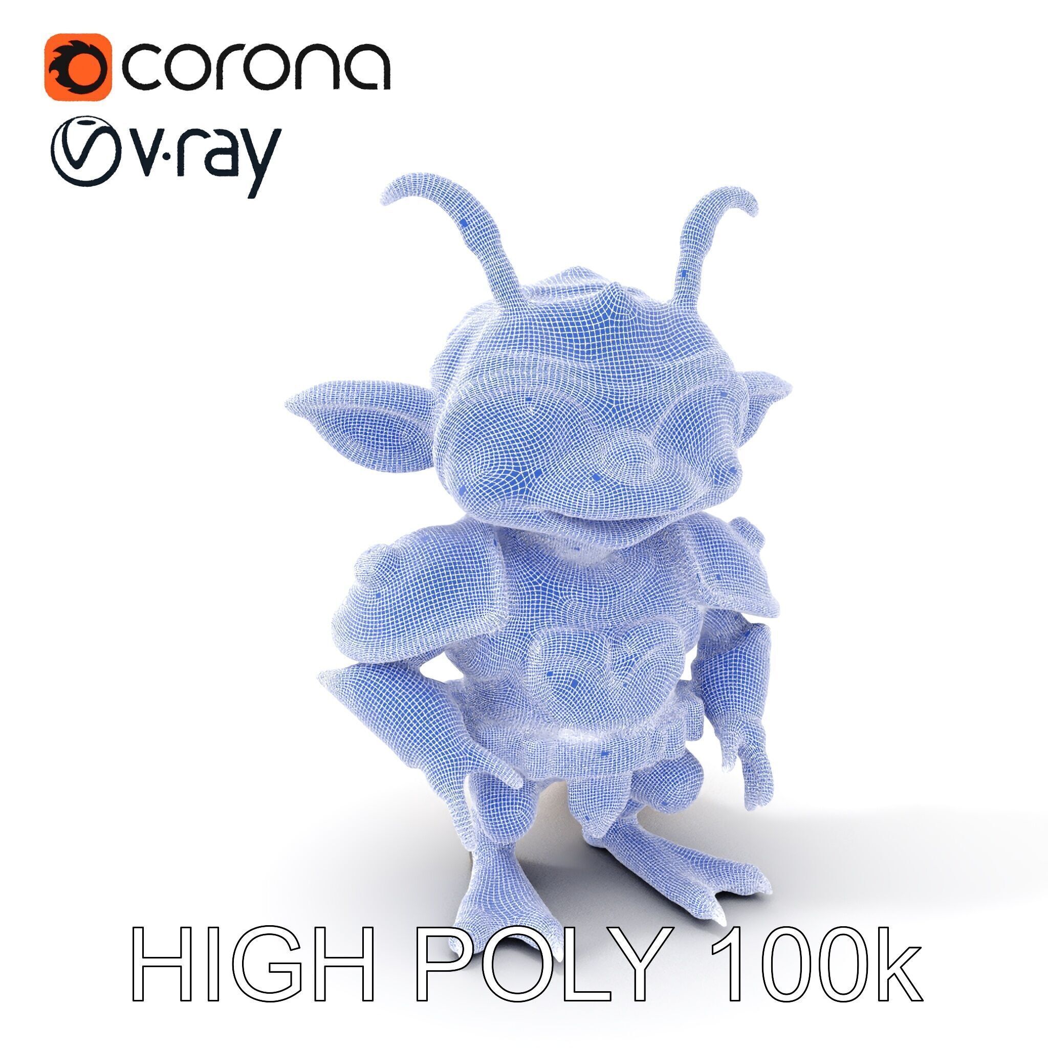 Fantasy Creature Warrior Model Pack with Detailed Armor Low-poly 3D model_4