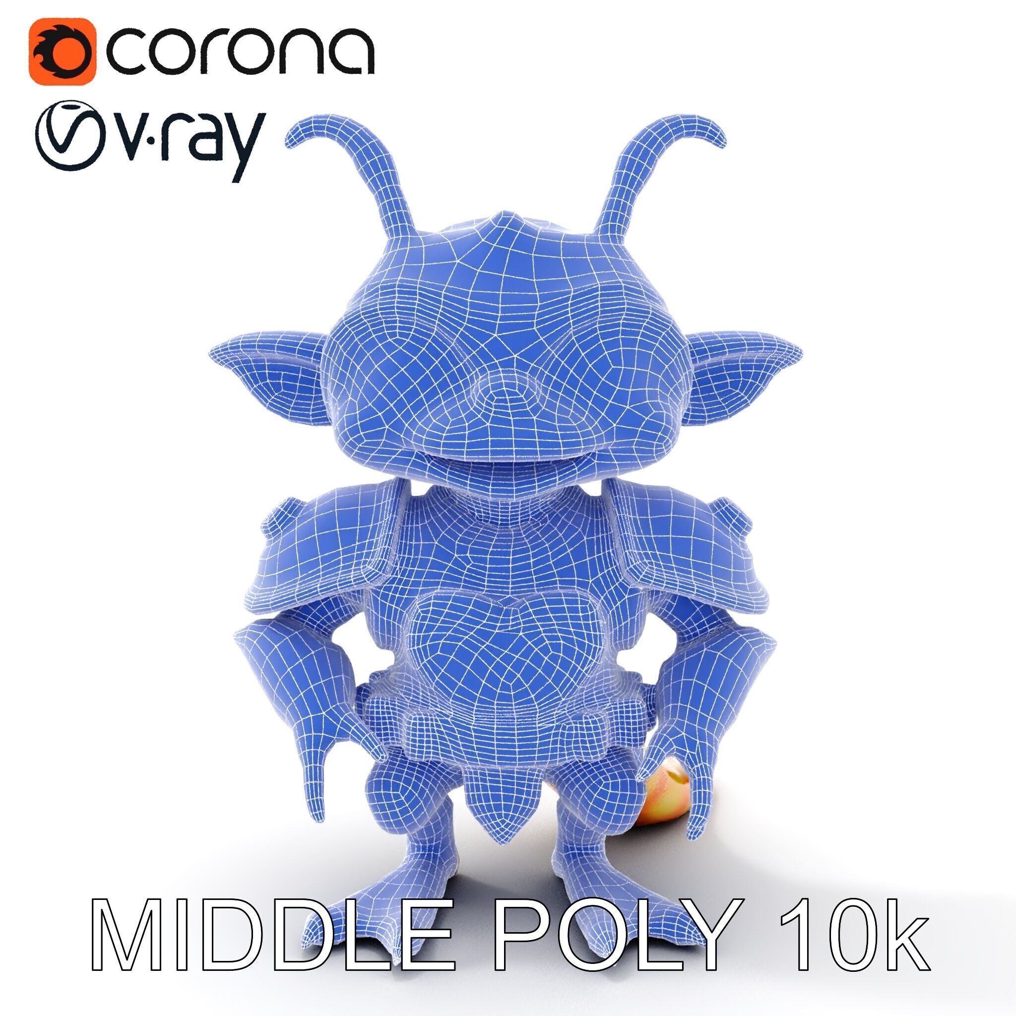 Fantasy Creature Warrior Model Pack with Detailed Armor Low-poly 3D model_27