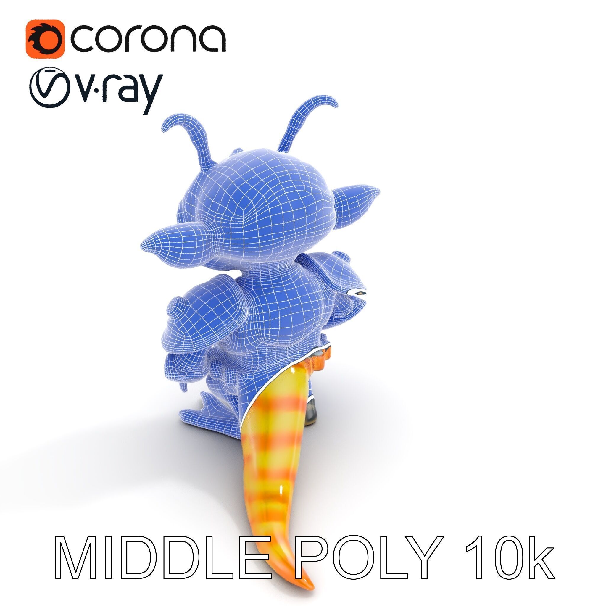 Fantasy Creature Warrior Model Pack with Detailed Armor Low-poly 3D model_33