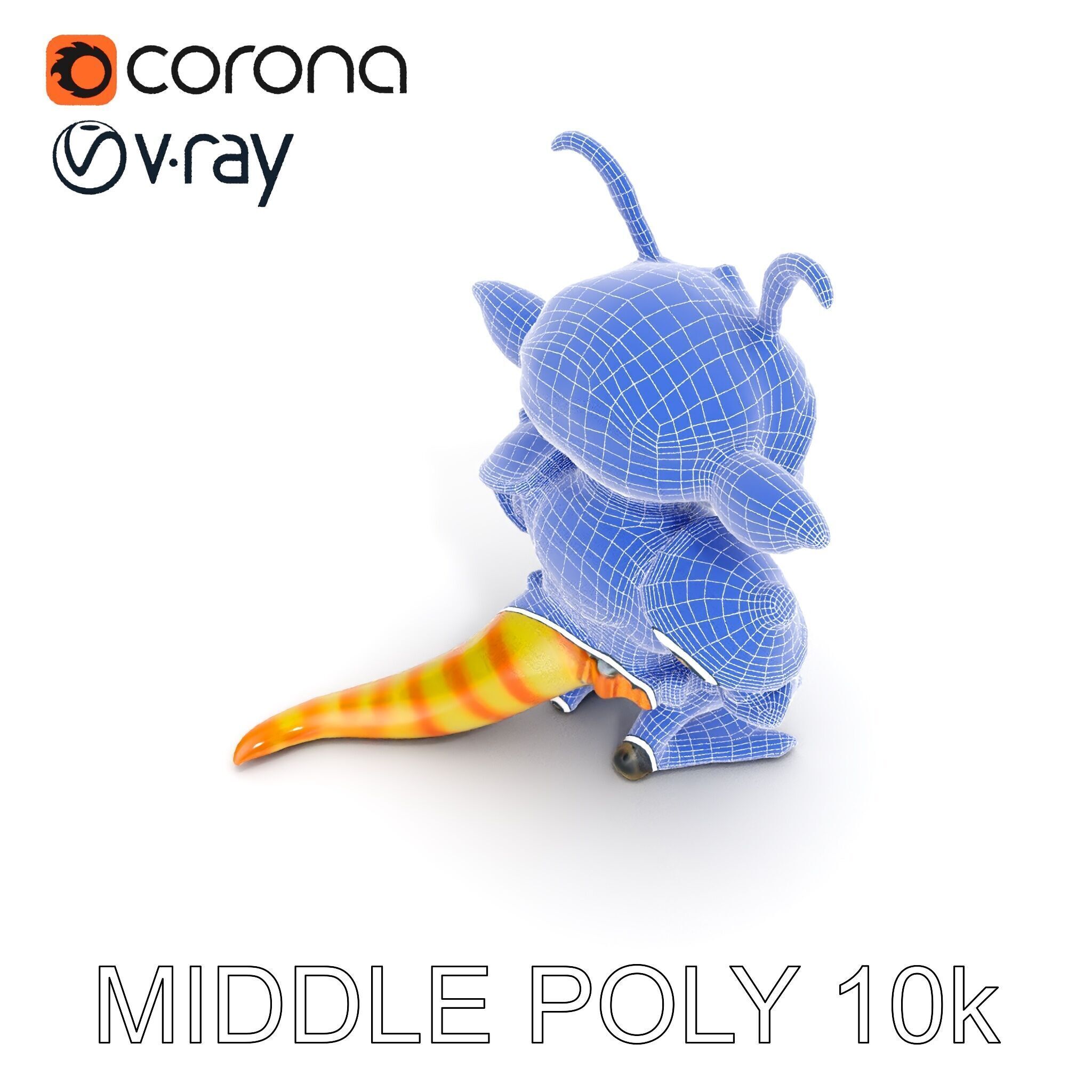 Fantasy Creature Warrior Model Pack with Detailed Armor Low-poly 3D model_12