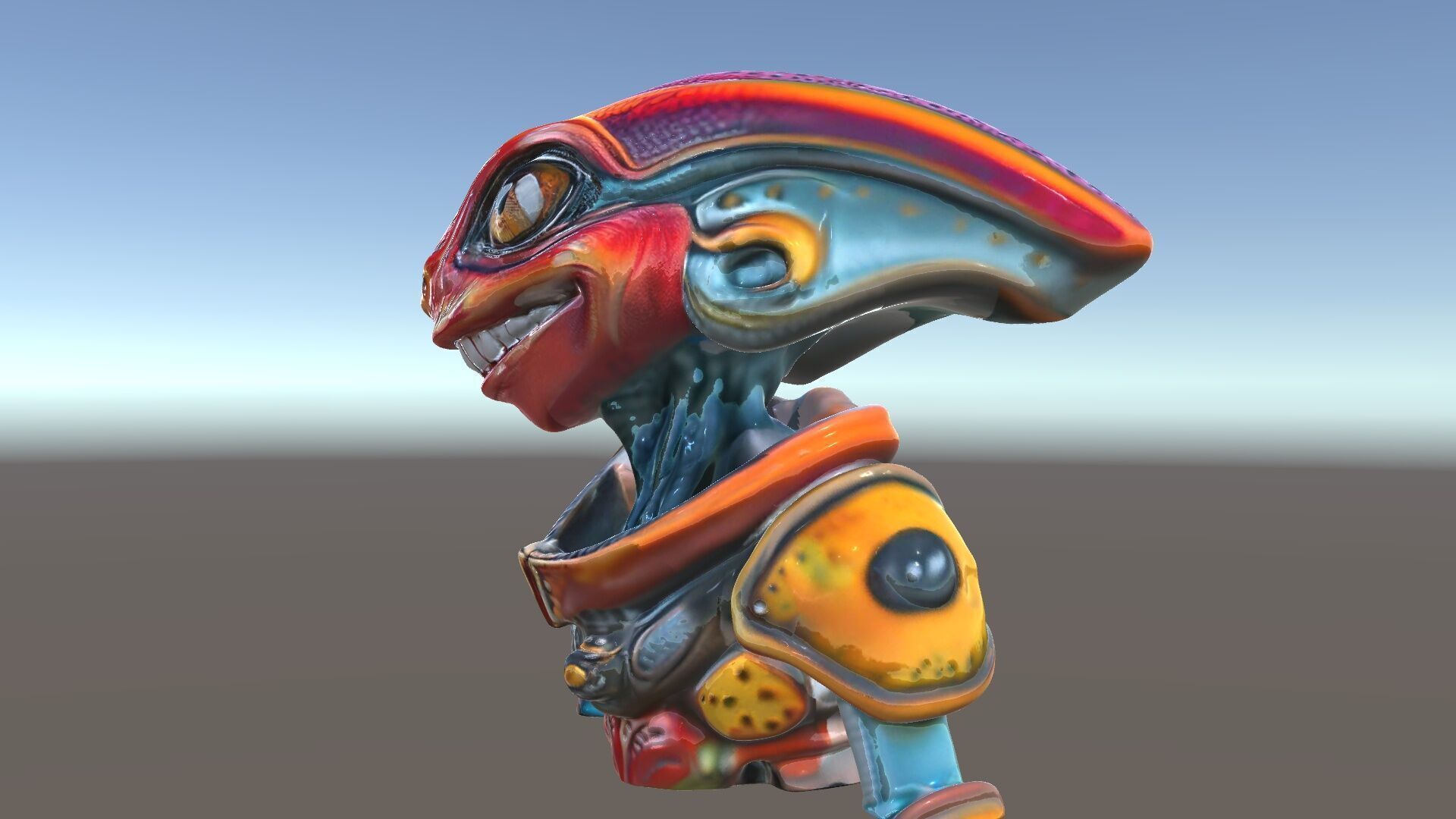 Alien Creature in SciFi Armor Model Pack Low-poly 3D model_5