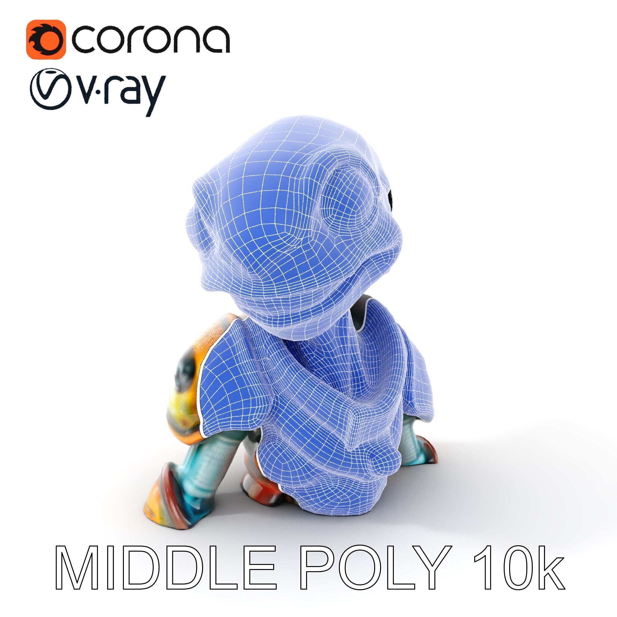 Alien Creature in SciFi Armor Model Pack Low-poly 3D model_24