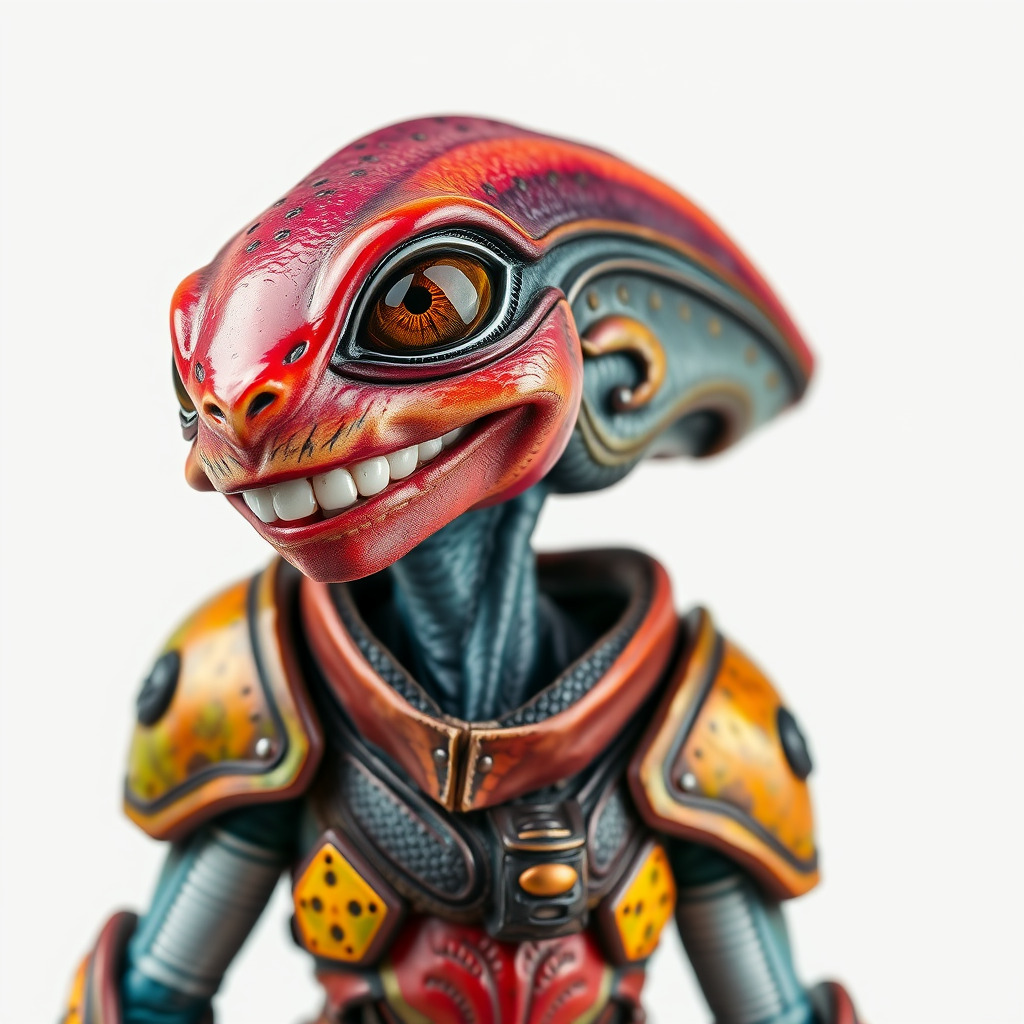 Alien Creature in SciFi Armor Model Pack Low-poly 3D model_2