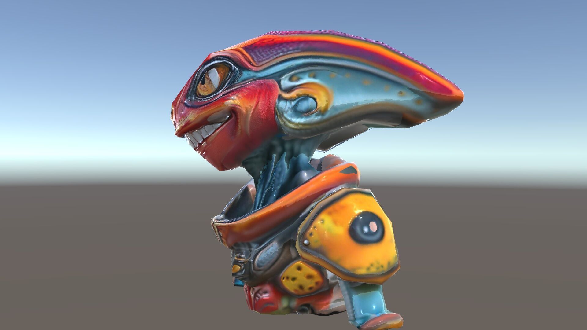 Alien Creature in SciFi Armor Model Pack Low-poly 3D model_33