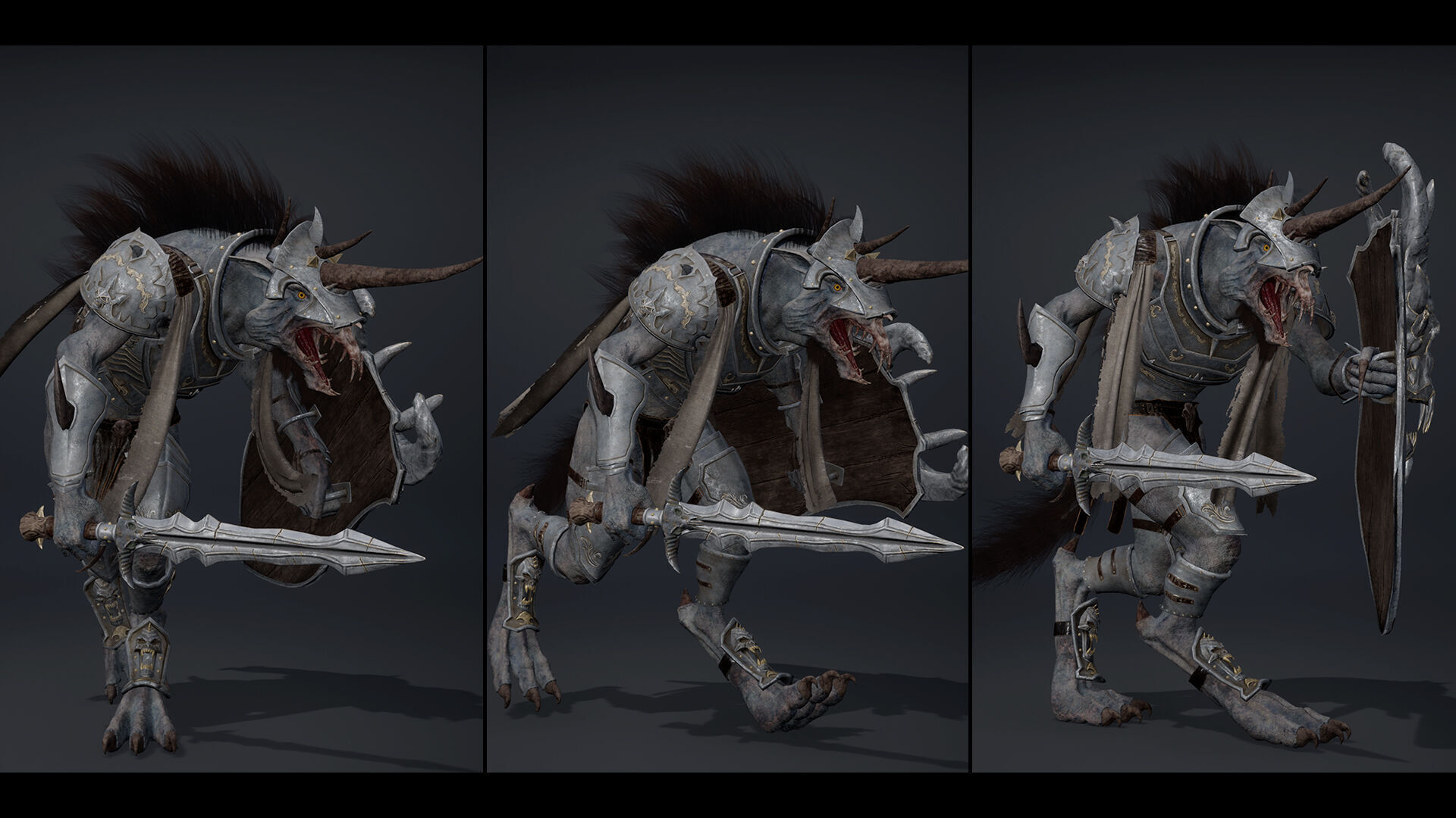 Ashen Swordman Arm1 Low-poly 3D model_12