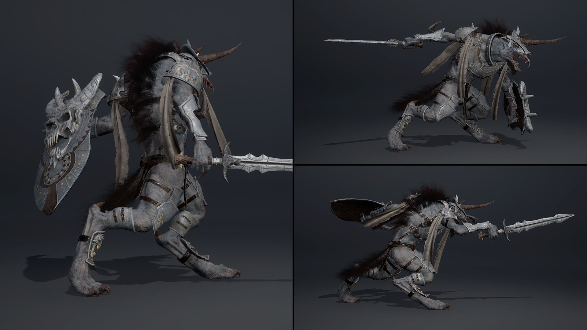 Ashen Swordman Arm1 Low-poly 3D model_10