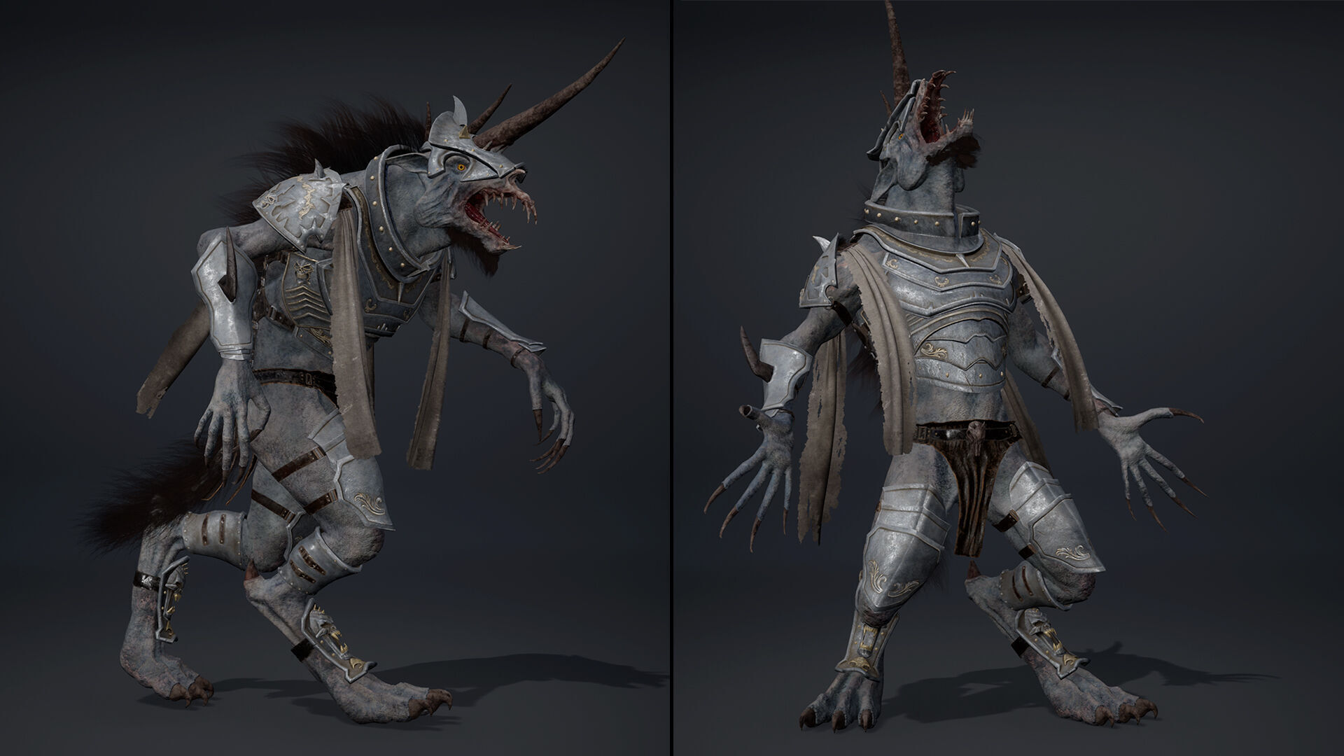 Ashen Swordman Arm1 Low-poly 3D model_15