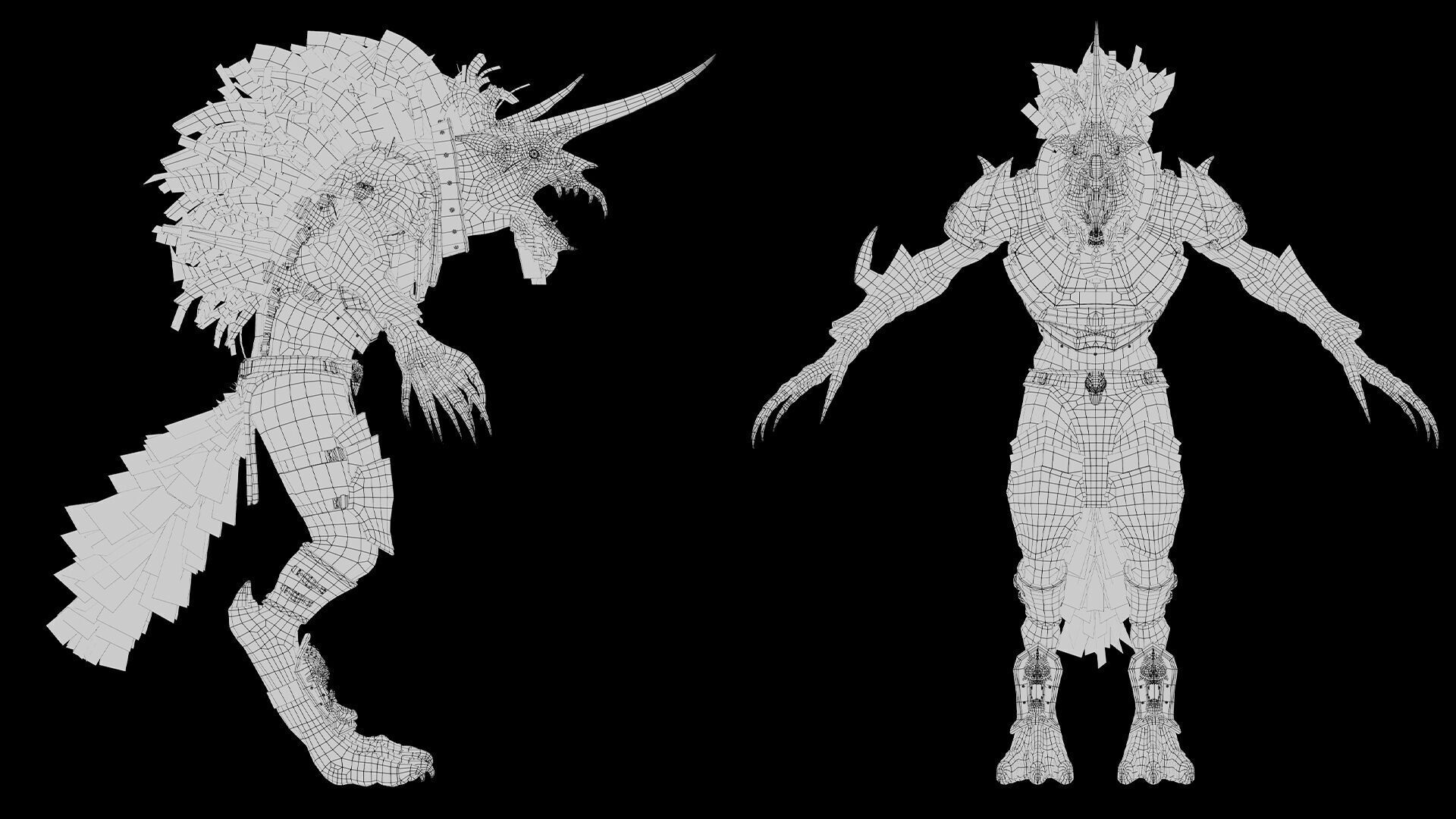 Ashen Swordman Arm1 Low-poly 3D model_20