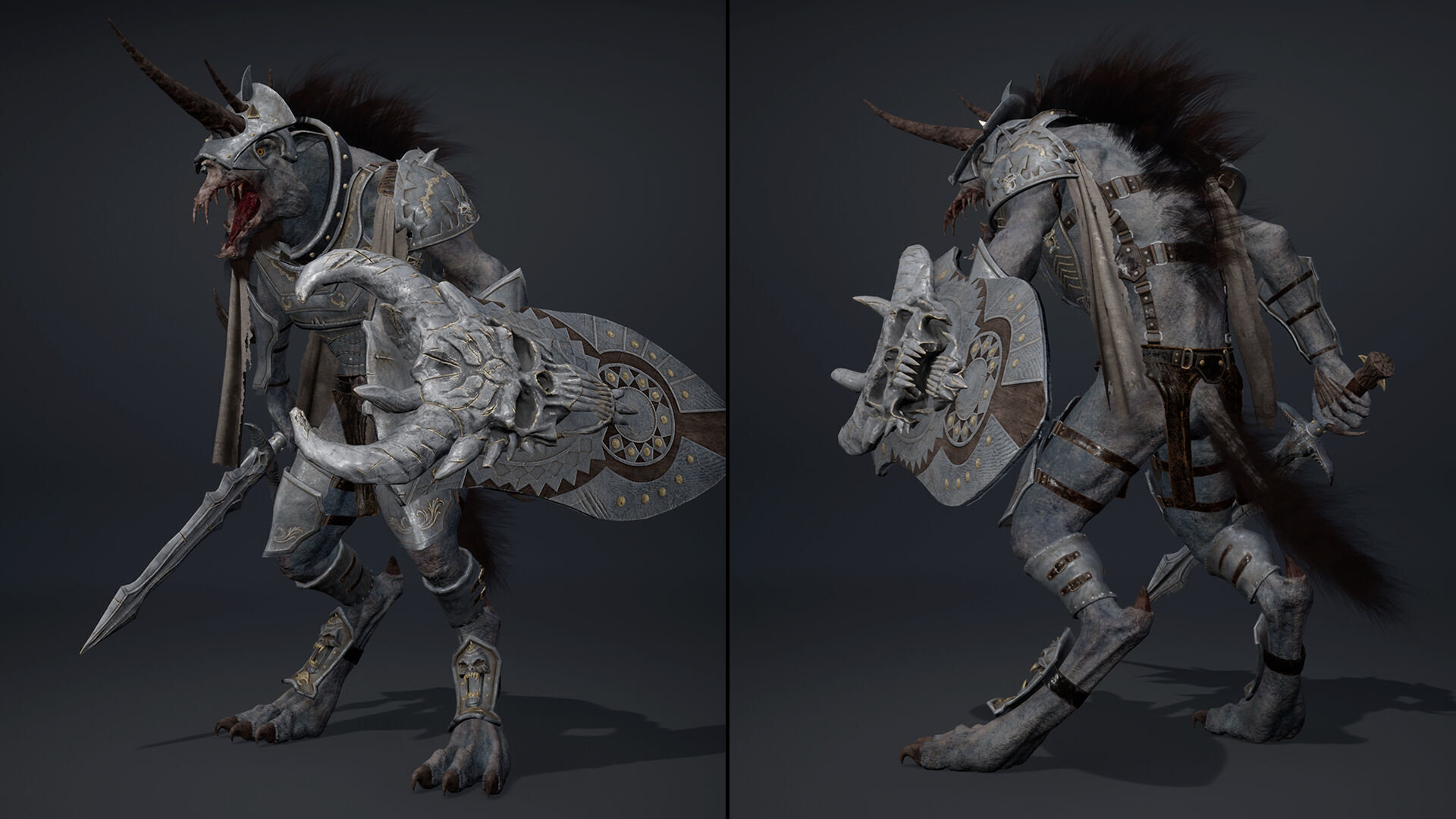 Ashen Swordman Arm1 Low-poly 3D model_8