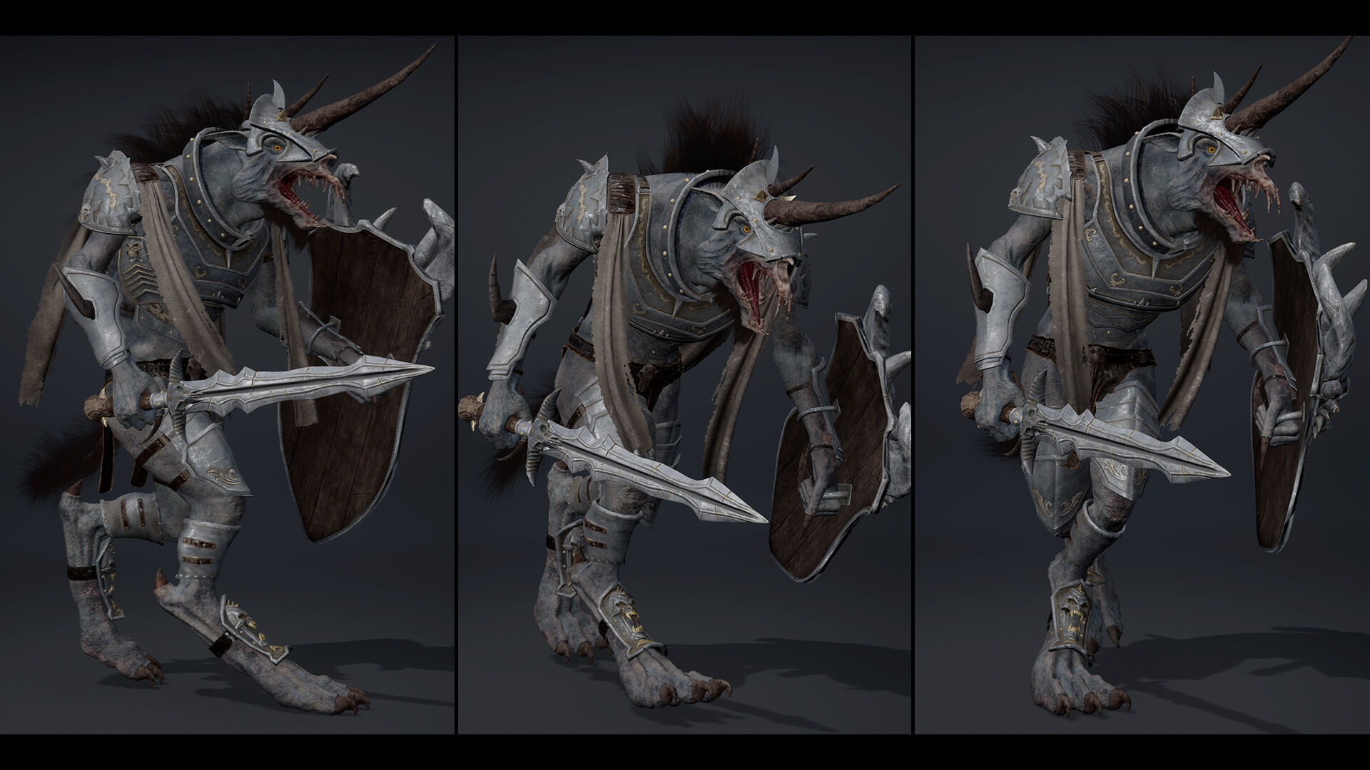 Ashen Swordman Arm1 Low-poly 3D model_11