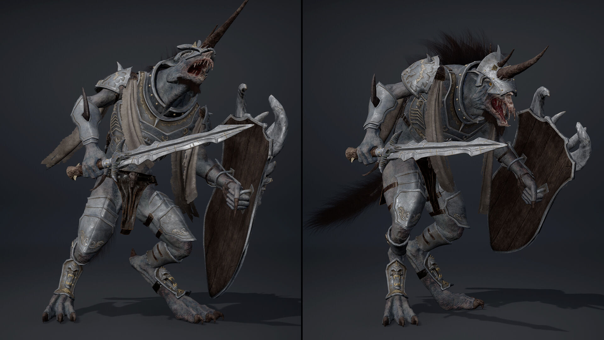 Ashen Swordman Arm1 Low-poly 3D model_7