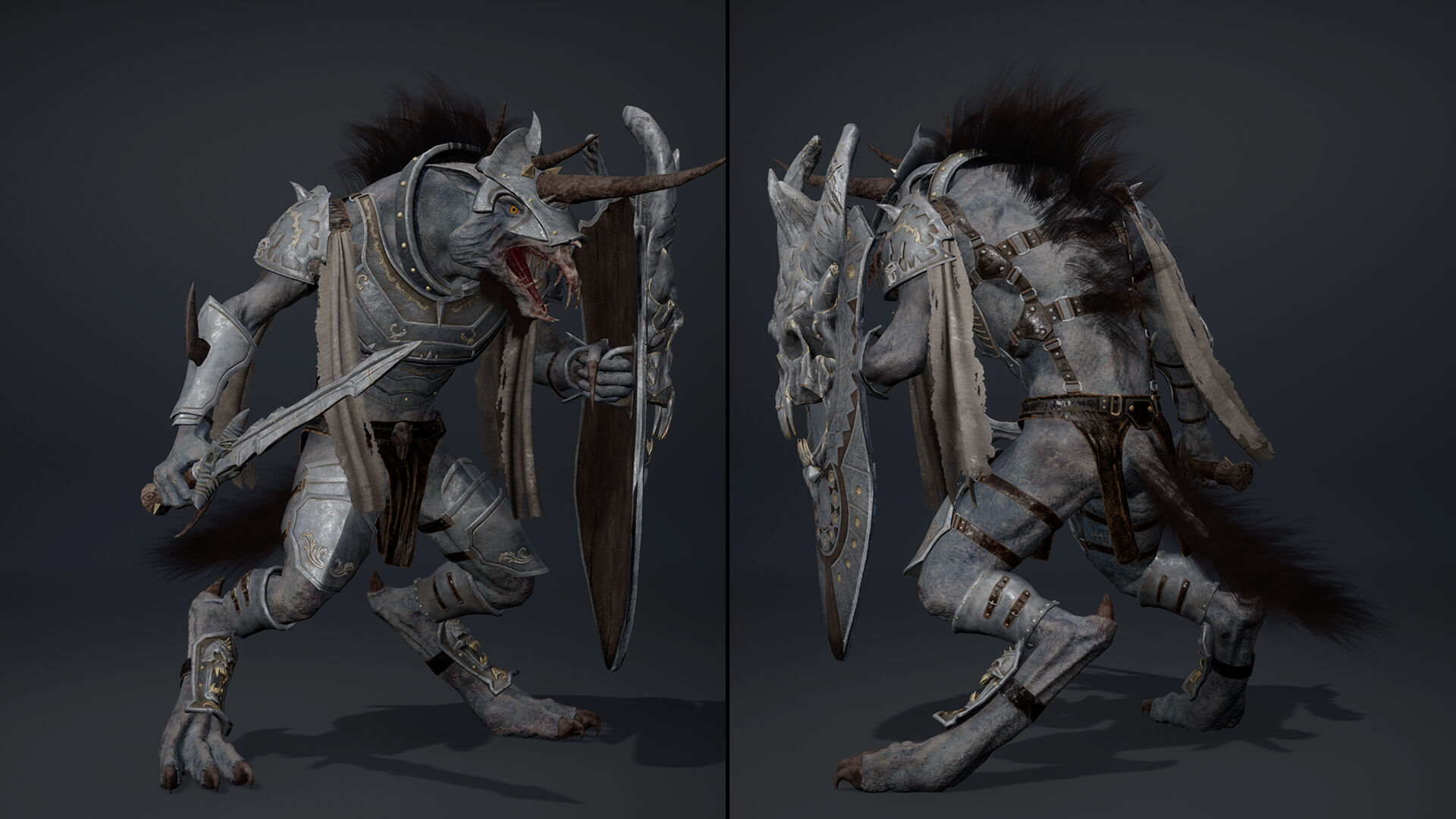 Ashen Swordman Arm1 Low-poly 3D model_9