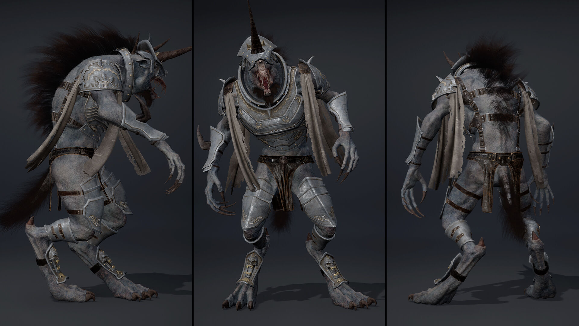 Ashen Swordman Arm1 Low-poly 3D model_14