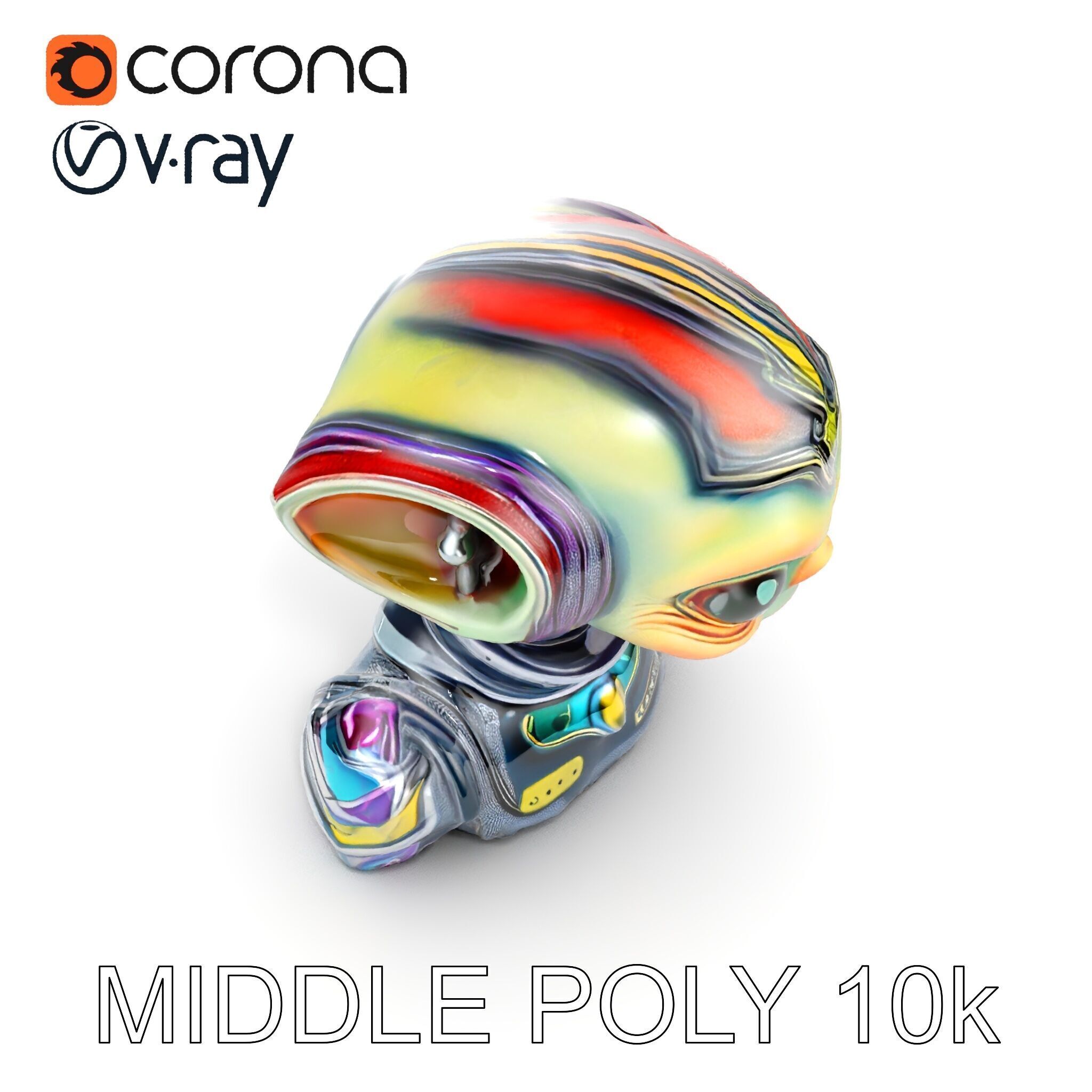 Alien Character Model Pack for Games and Animation Low-poly 3D model_32