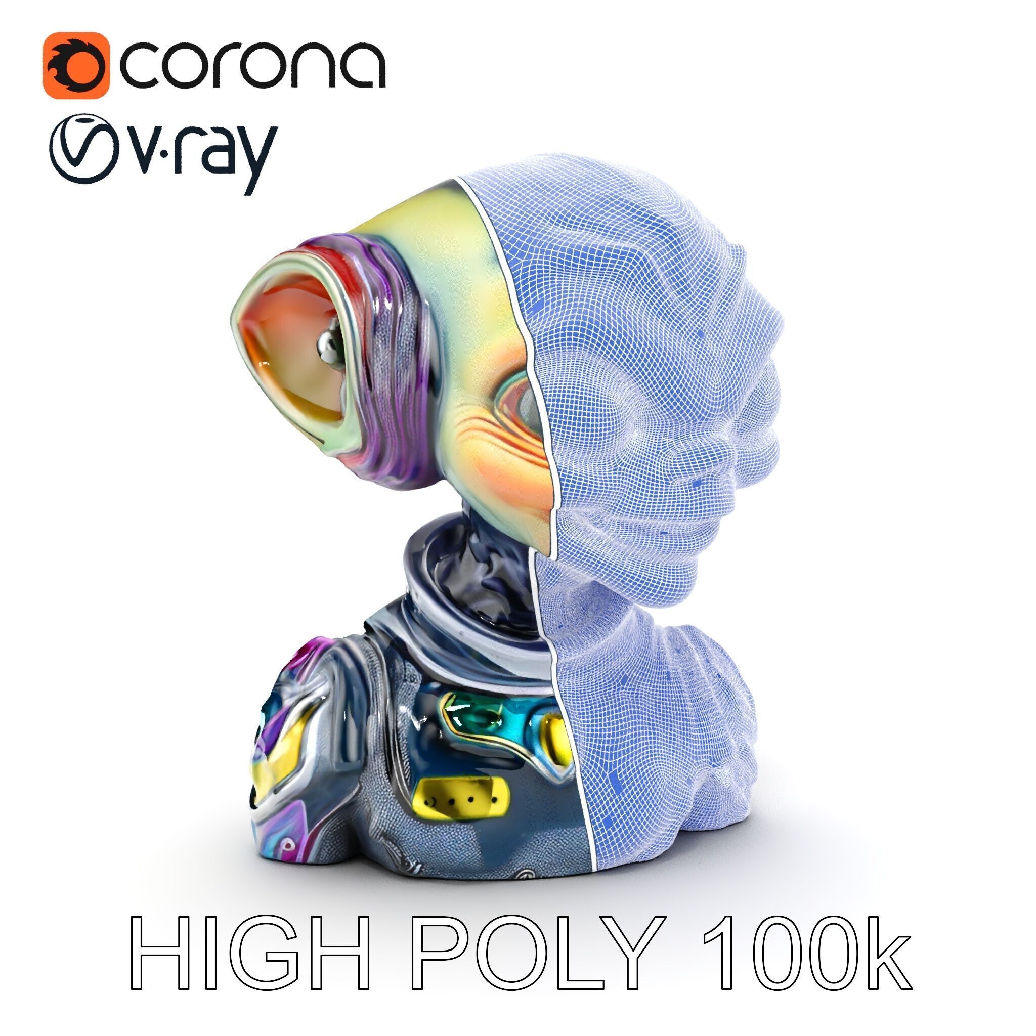 Alien Character Model Pack for Games and Animation Low-poly 3D model_27