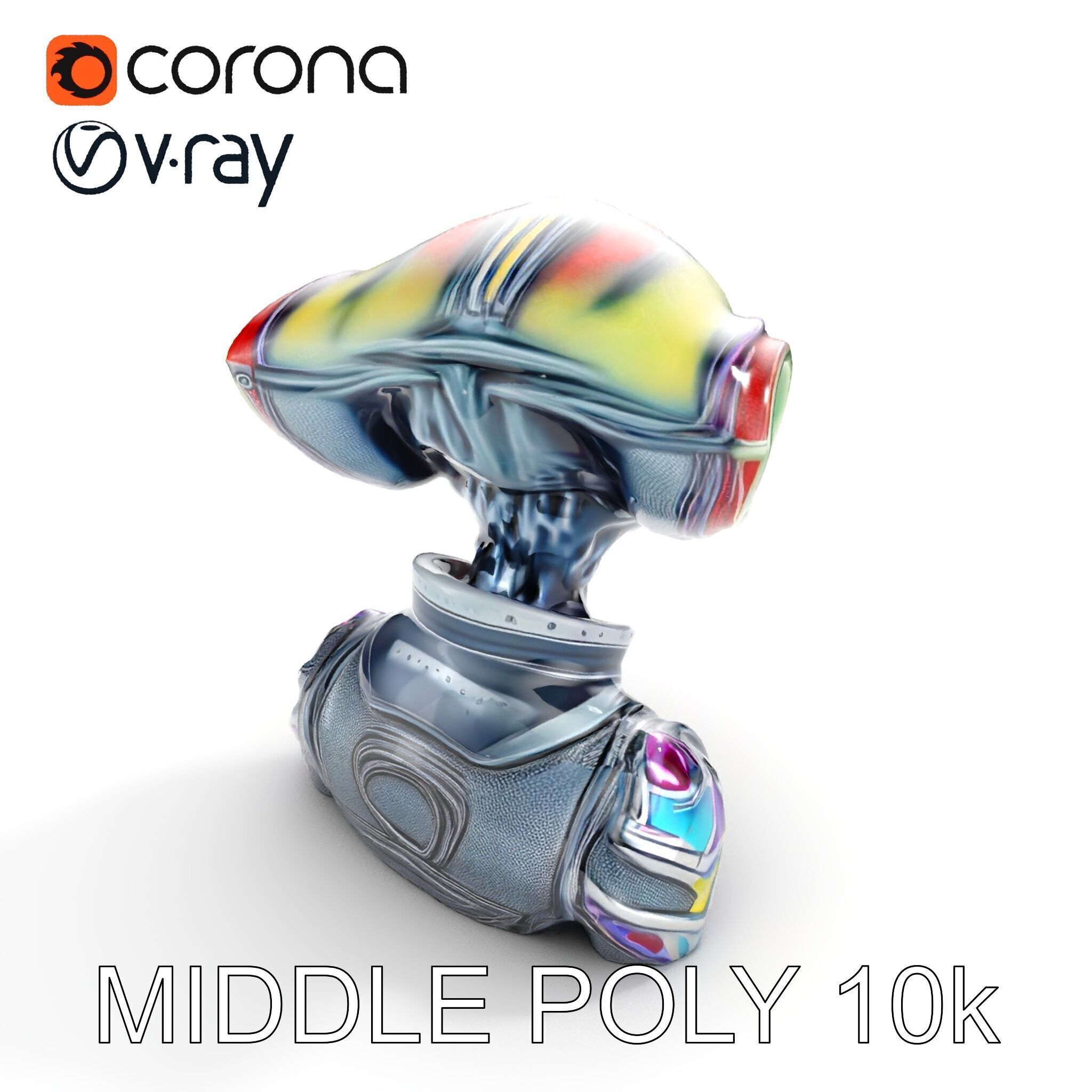 Alien Character Model Pack for Games and Animation Low-poly 3D model_25