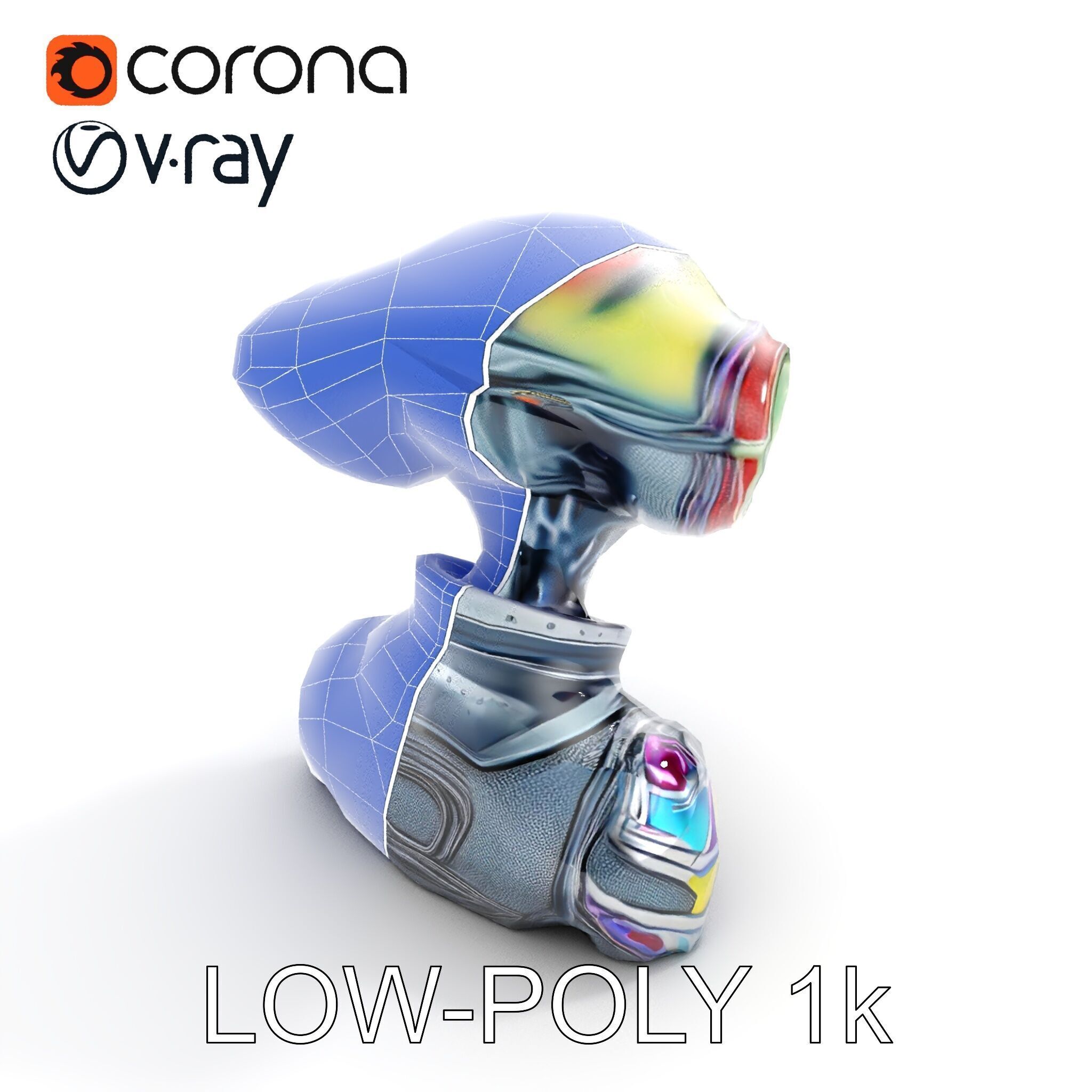 Alien Character Model Pack for Games and Animation Low-poly 3D model_10