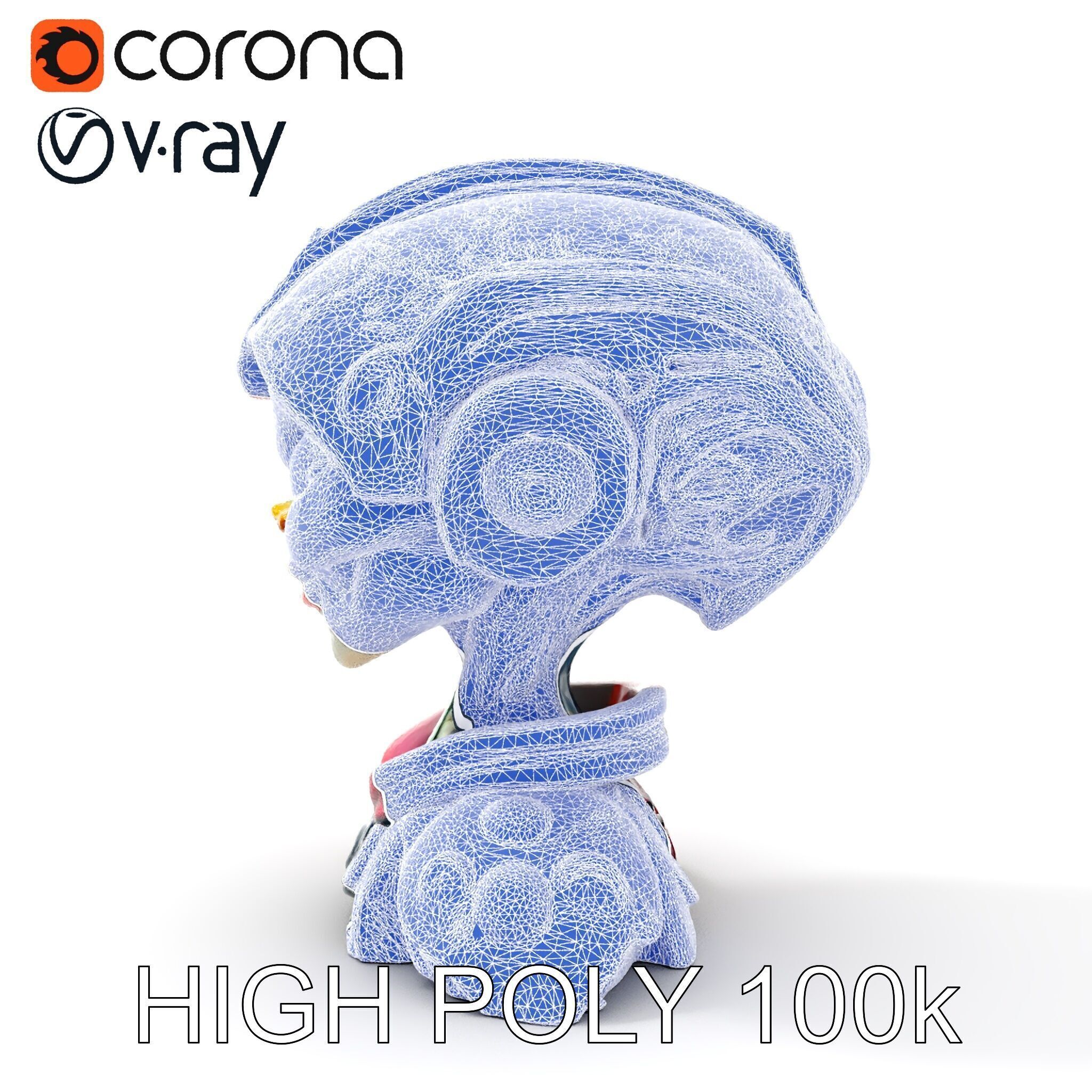 Alien Character Model Pack with Futuristic Helmet Low-poly 3D model_16