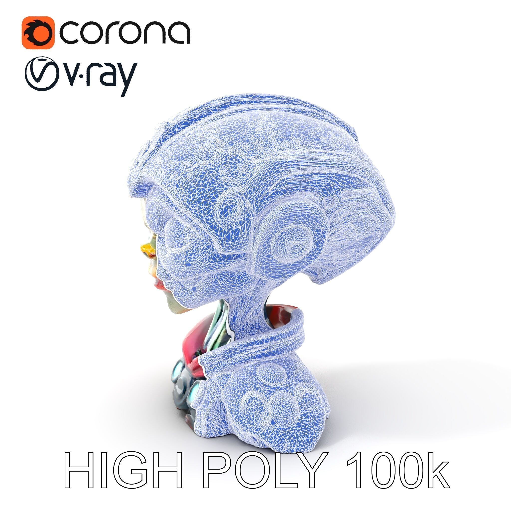 Alien Character Model Pack with Futuristic Helmet Low-poly 3D model_4