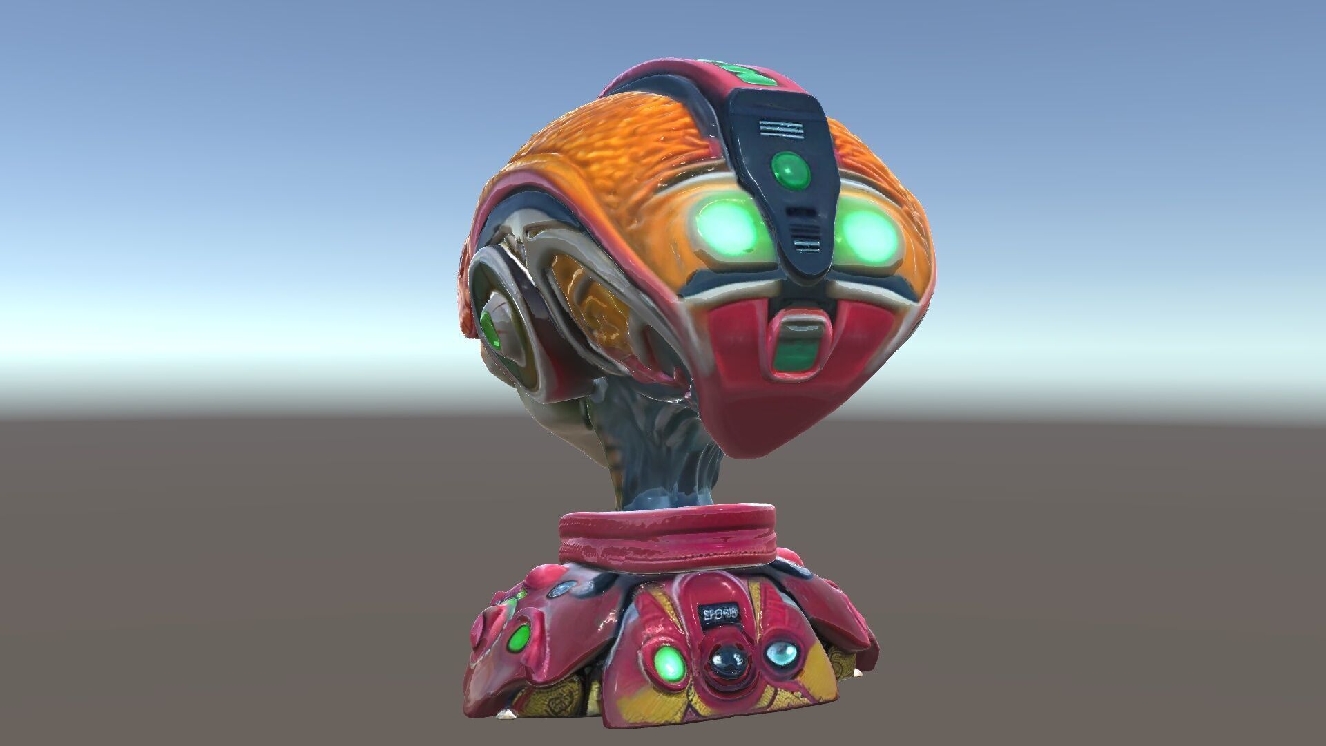 Alien Character Model Pack with Futuristic Helmet Low-poly 3D model_5