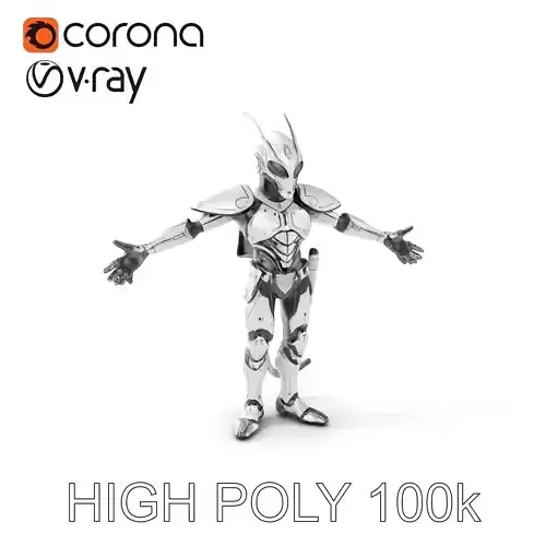 Futuristic Insectoid Warrior Model Pack