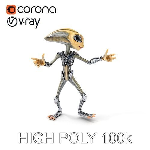 Alien Character Model Pack  Futuristic Extraterrestrial Design Low-poly 3D model