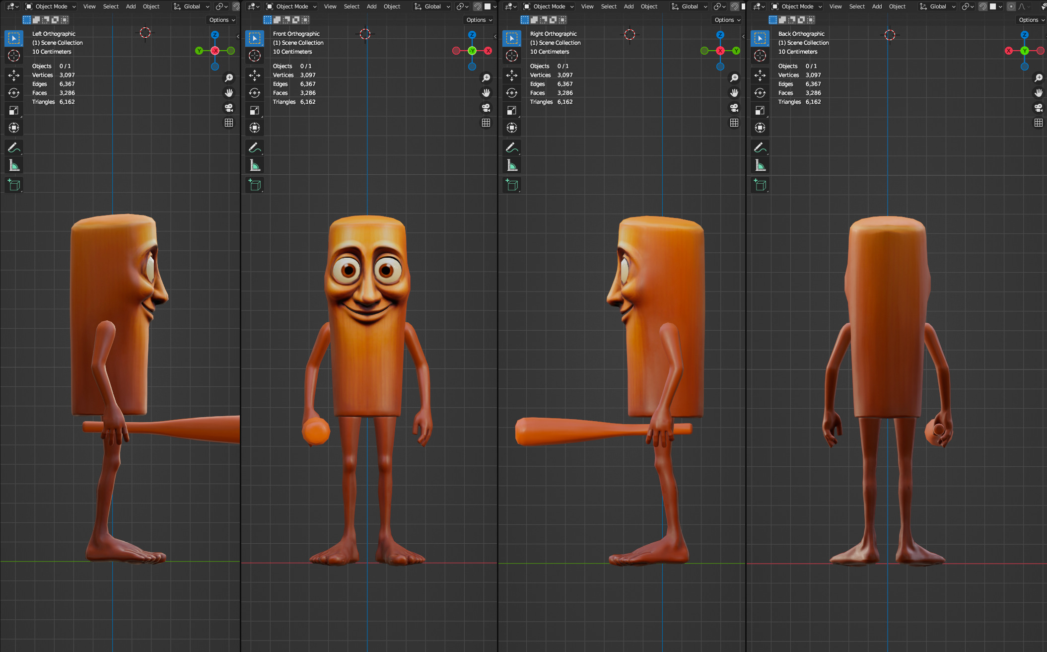Tung Tung Tung Sahur Low-poly 3D model_3