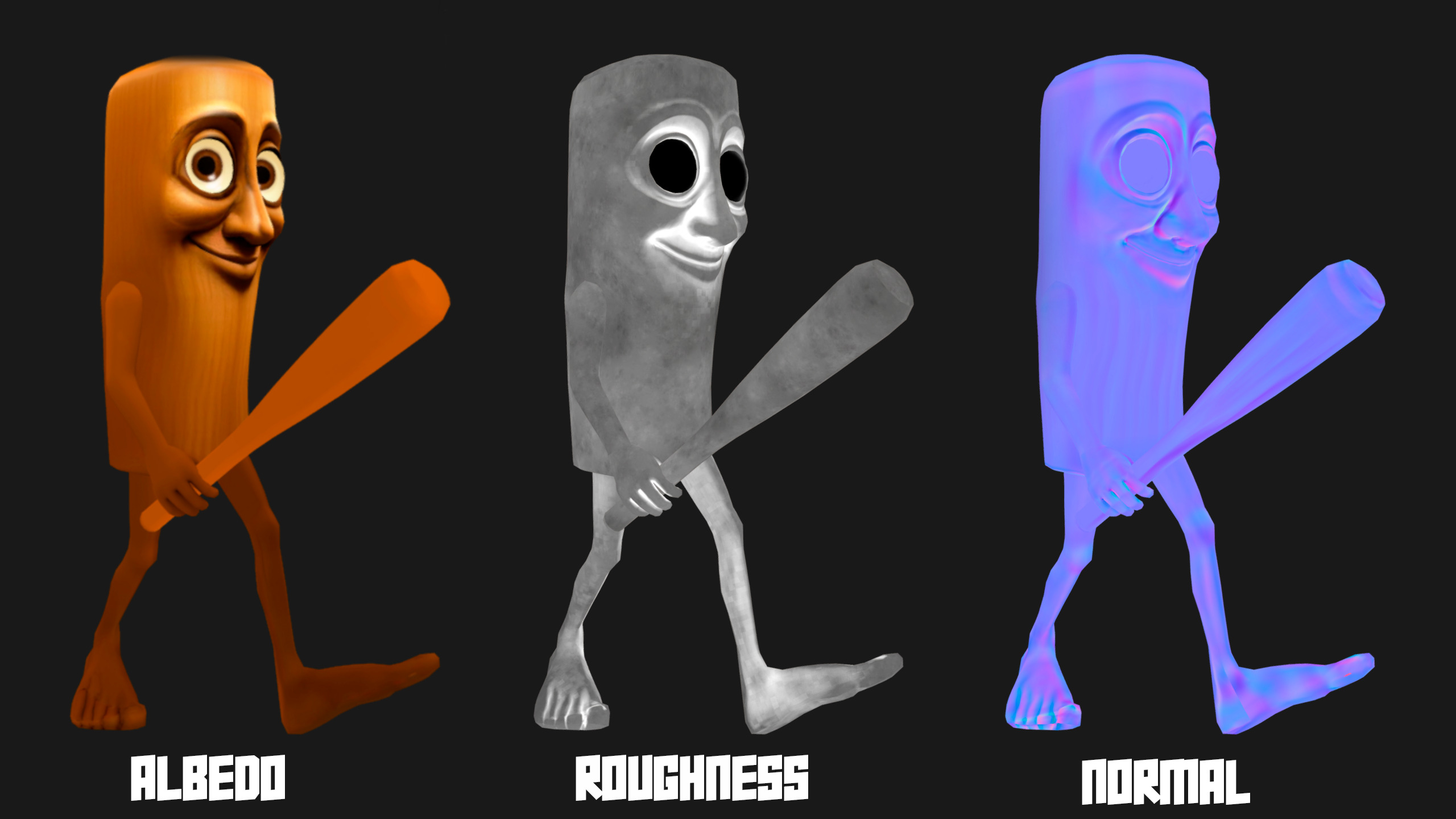 Tung Tung Tung Sahur Low-poly 3D model_2