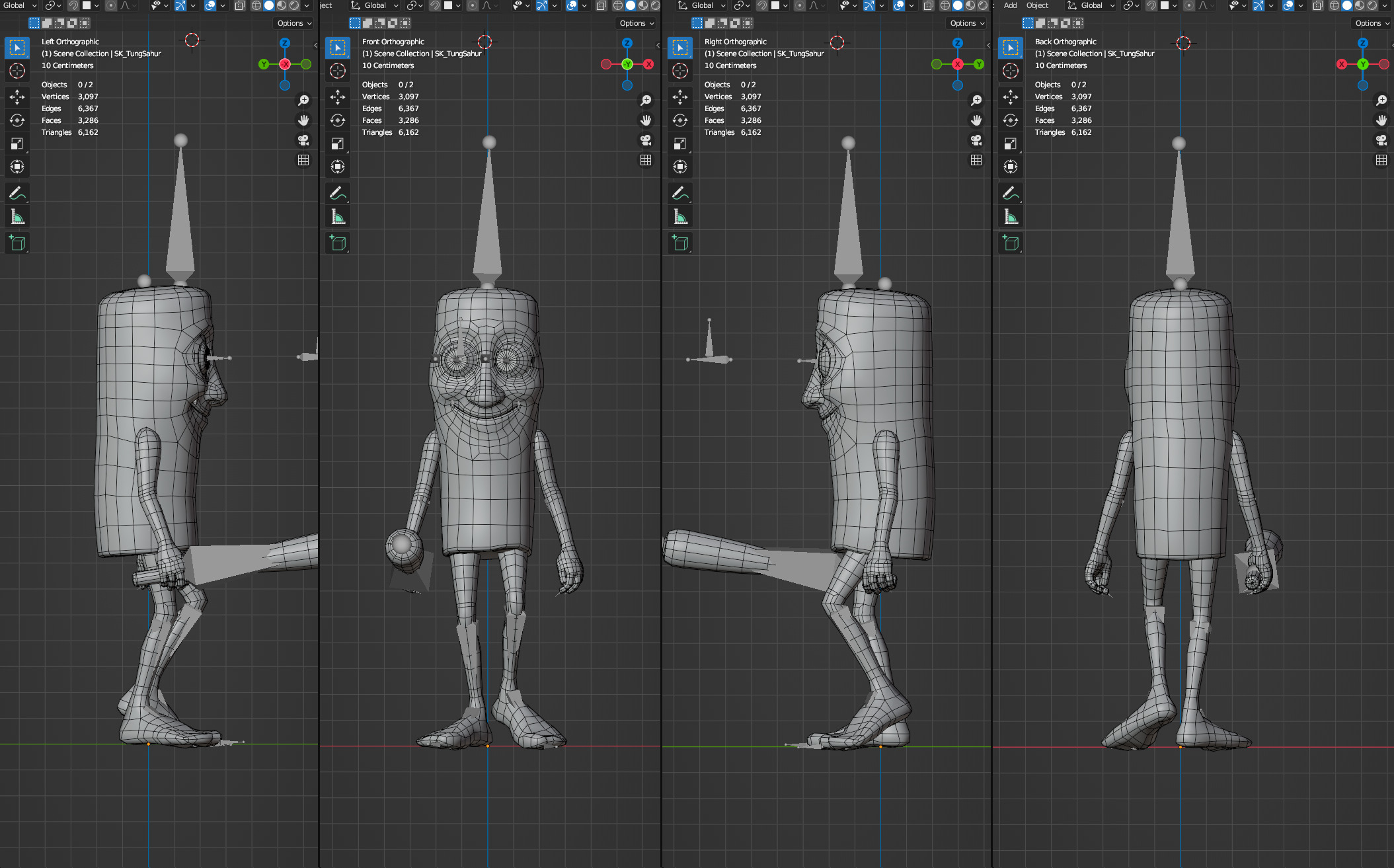 Tung Tung Tung Sahur Low-poly 3D model_5