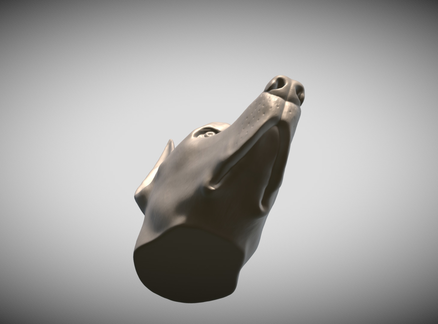 Dobermann head key ring 3D model ready for 3D printing 3D print model_11
