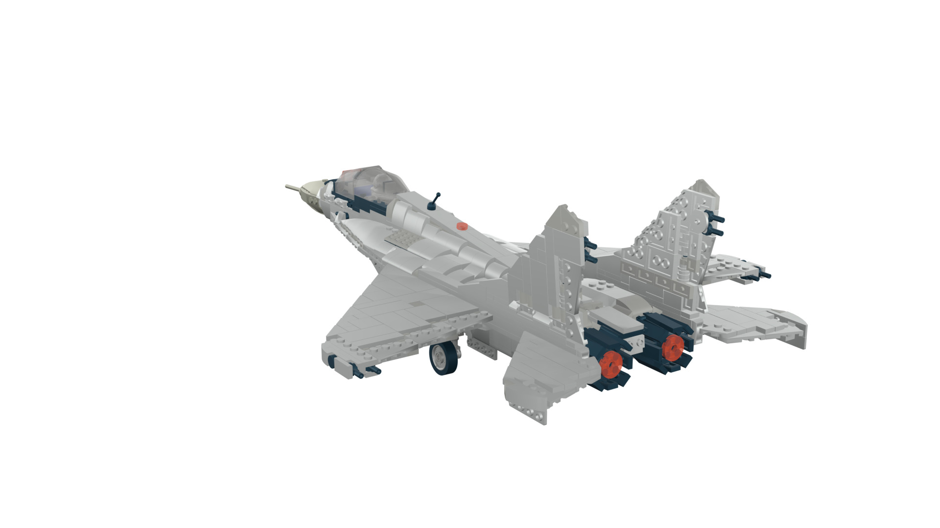 MocBricks3D - Lego MIG-29 Fulcrum Jet Fighter Aircraft 3D print model_38