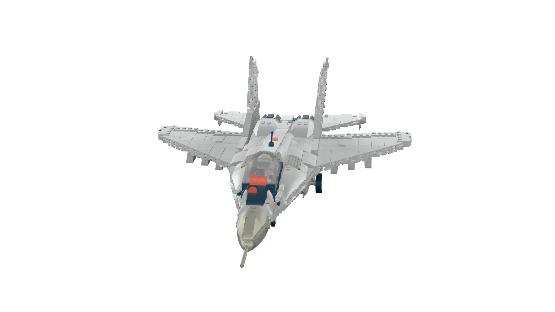 MocBricks3D - Lego MIG-29 Fulcrum Jet Fighter Aircraft 3D print model_55