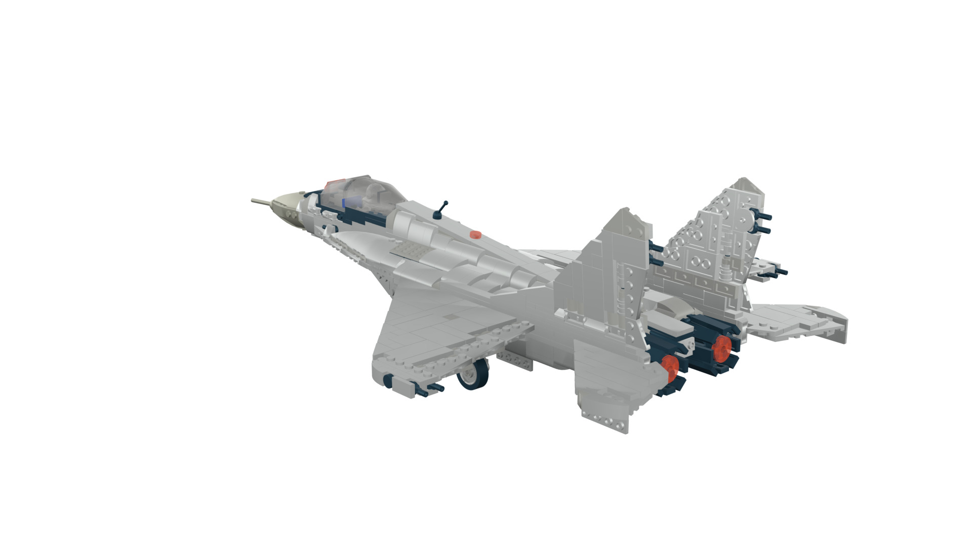 MocBricks3D - Lego MIG-29 Fulcrum Jet Fighter Aircraft 3D print model_39