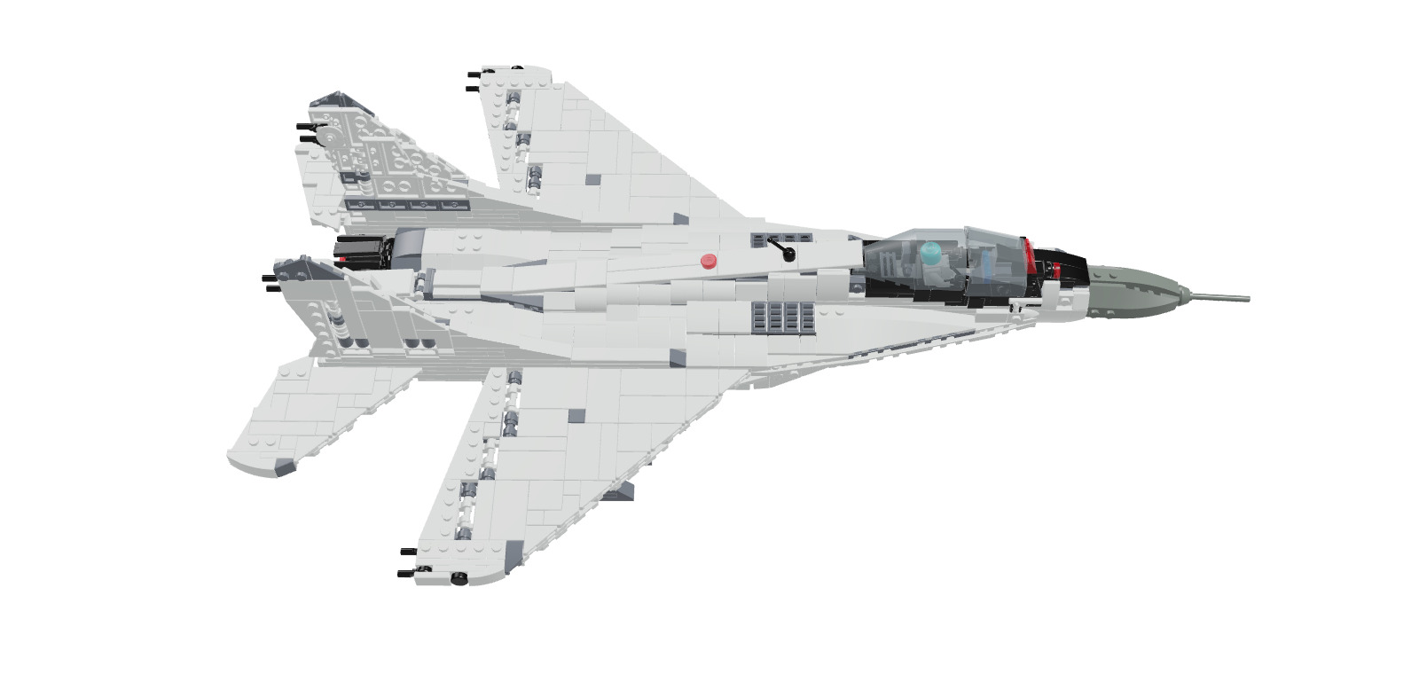 MocBricks3D - Lego MIG-29 Fulcrum Jet Fighter Aircraft 3D print model_4