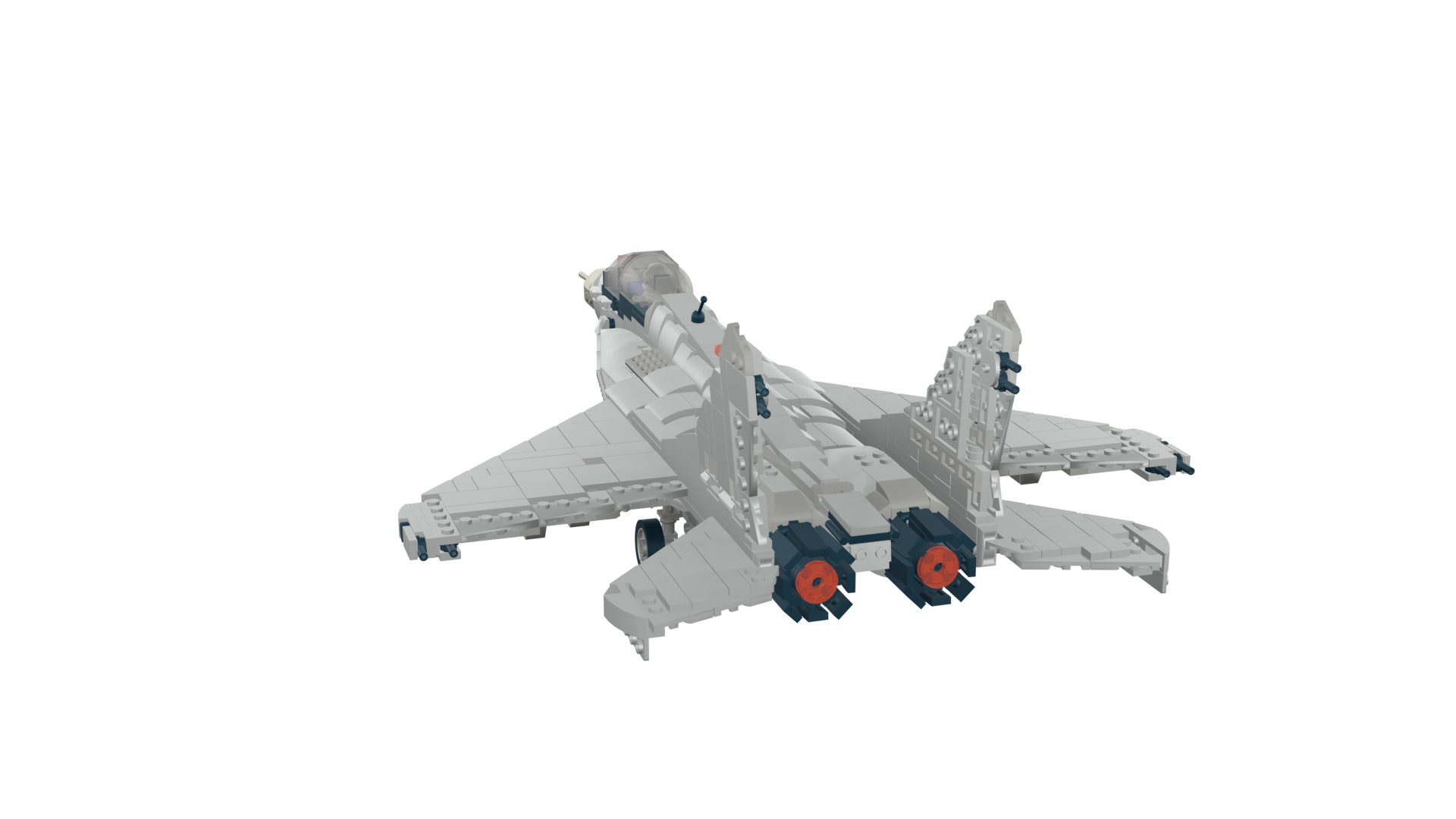 MocBricks3D - Lego MIG-29 Fulcrum Jet Fighter Aircraft 3D print model_36