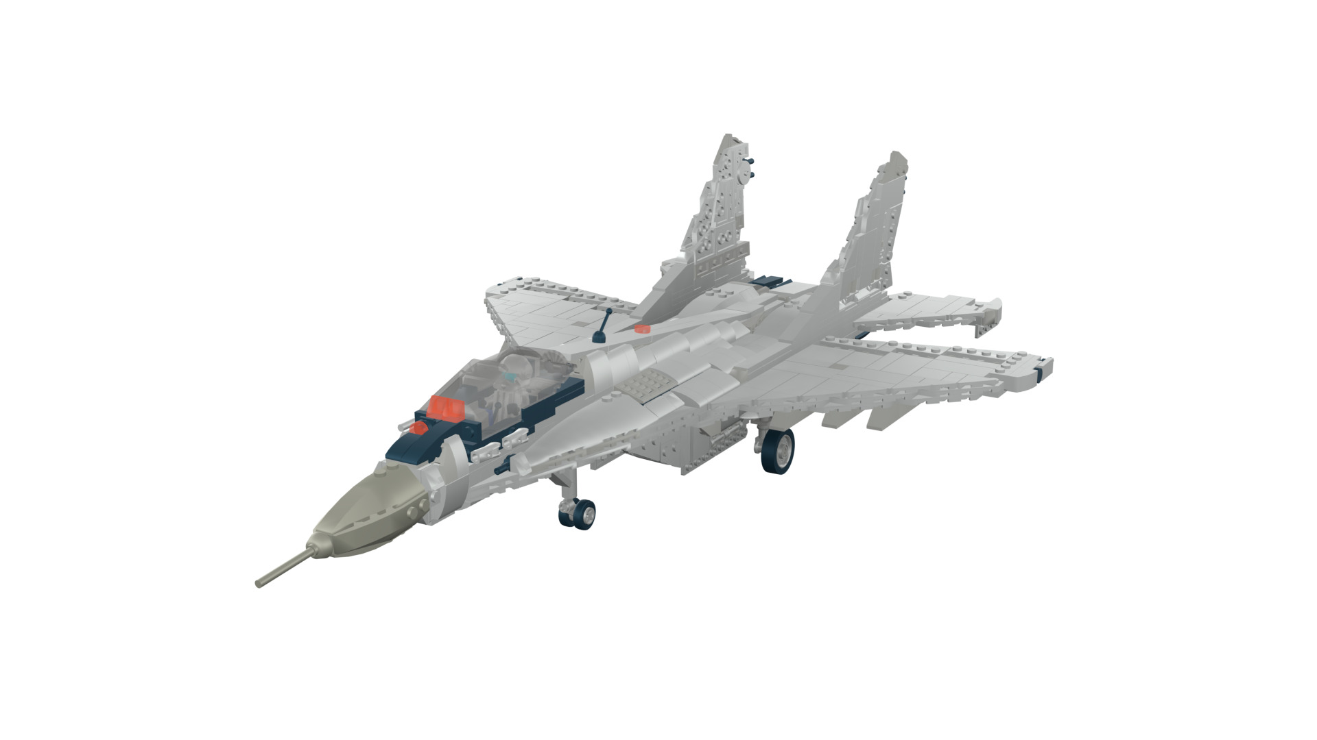 MocBricks3D - Lego MIG-29 Fulcrum Jet Fighter Aircraft 3D print model_52