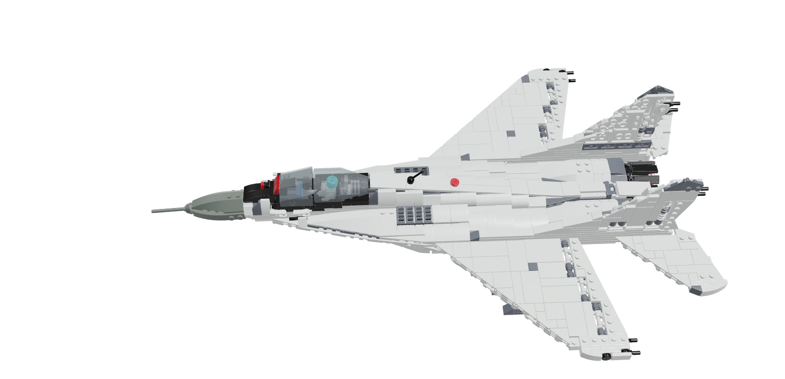 MocBricks3D - Lego MIG-29 Fulcrum Jet Fighter Aircraft 3D print model_1
