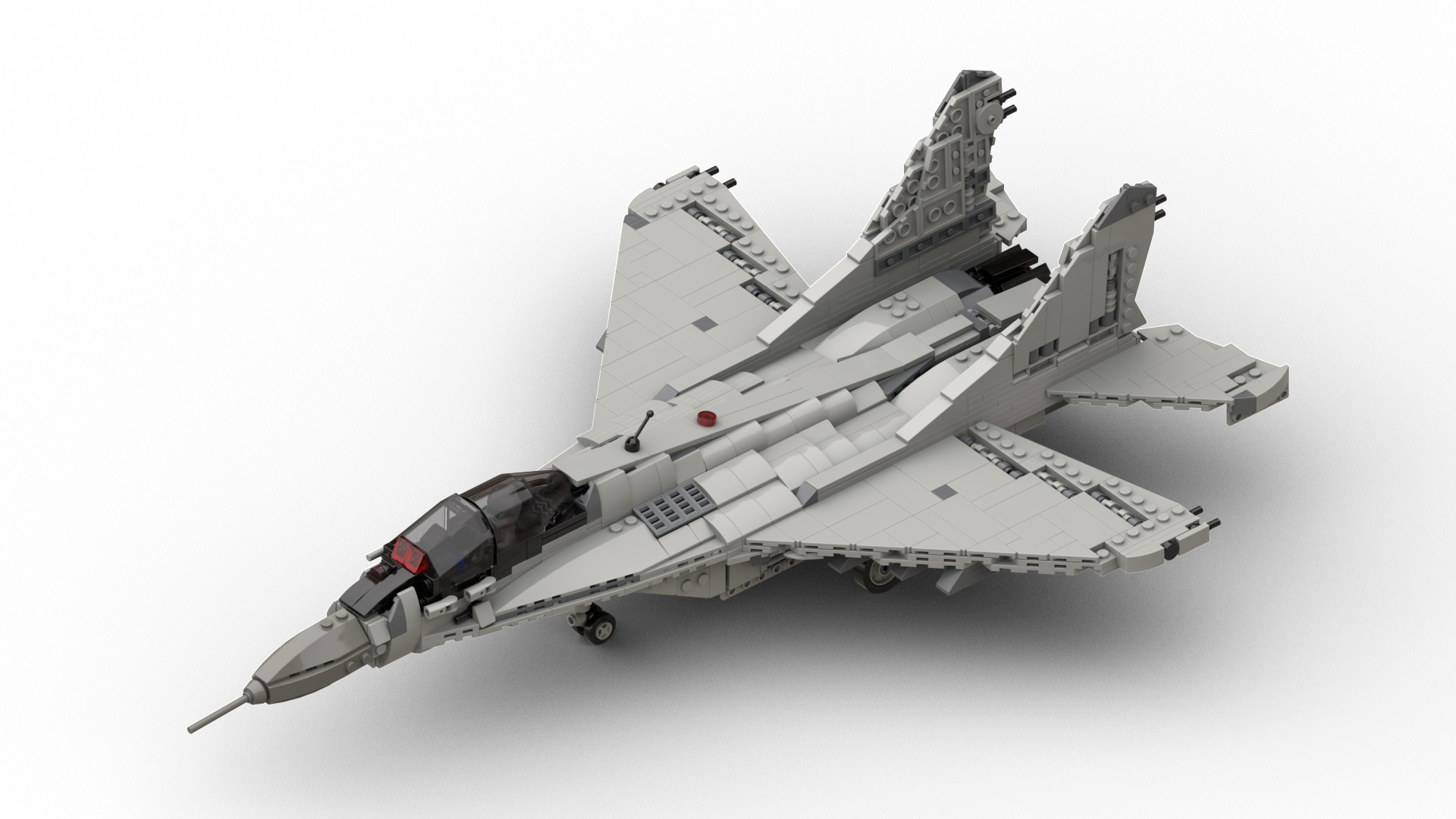 MocBricks3D - Lego MIG-29 Fulcrum Jet Fighter Aircraft 3D print model_7