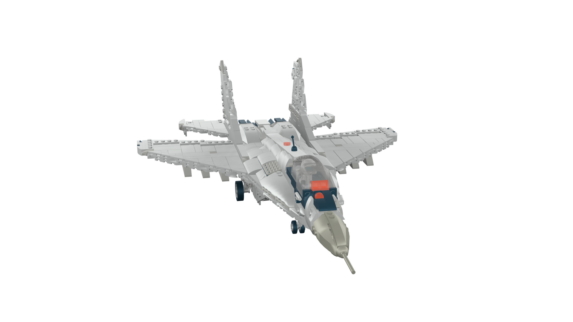 MocBricks3D - Lego MIG-29 Fulcrum Jet Fighter Aircraft 3D print model_57