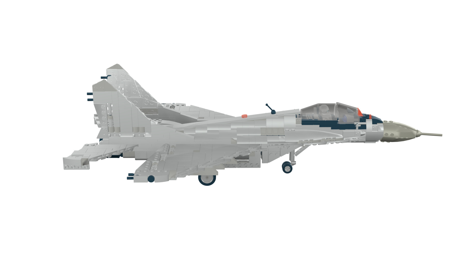 MocBricks3D - Lego MIG-29 Fulcrum Jet Fighter Aircraft 3D print model_23
