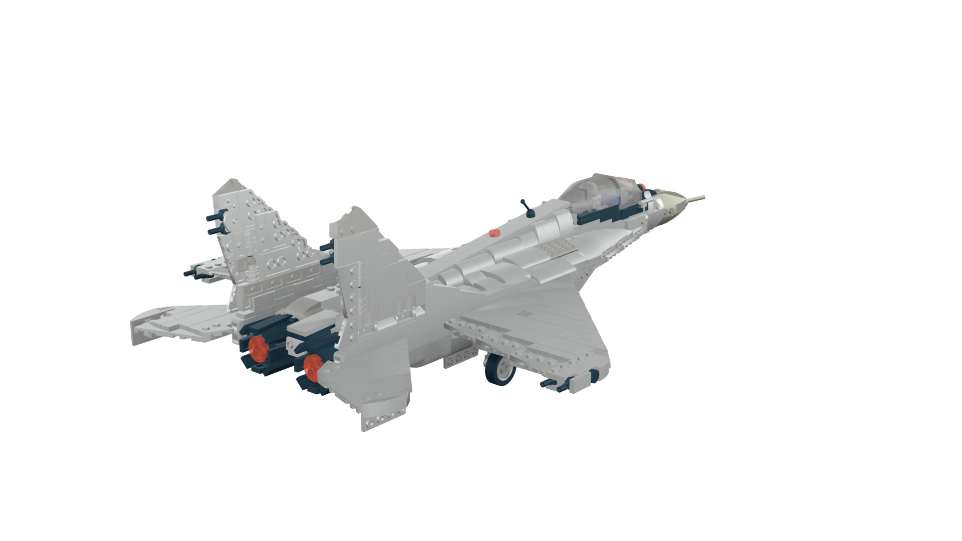 MocBricks3D - Lego MIG-29 Fulcrum Jet Fighter Aircraft 3D print model_29