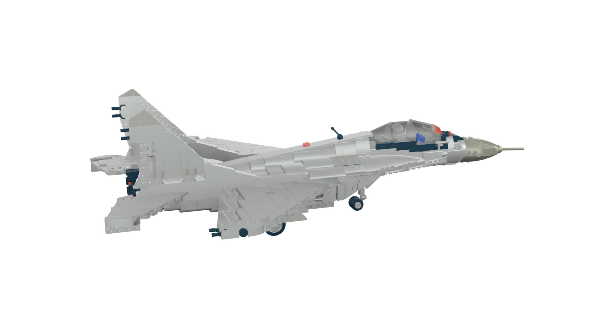 MocBricks3D - Lego MIG-29 Fulcrum Jet Fighter Aircraft 3D print model_25